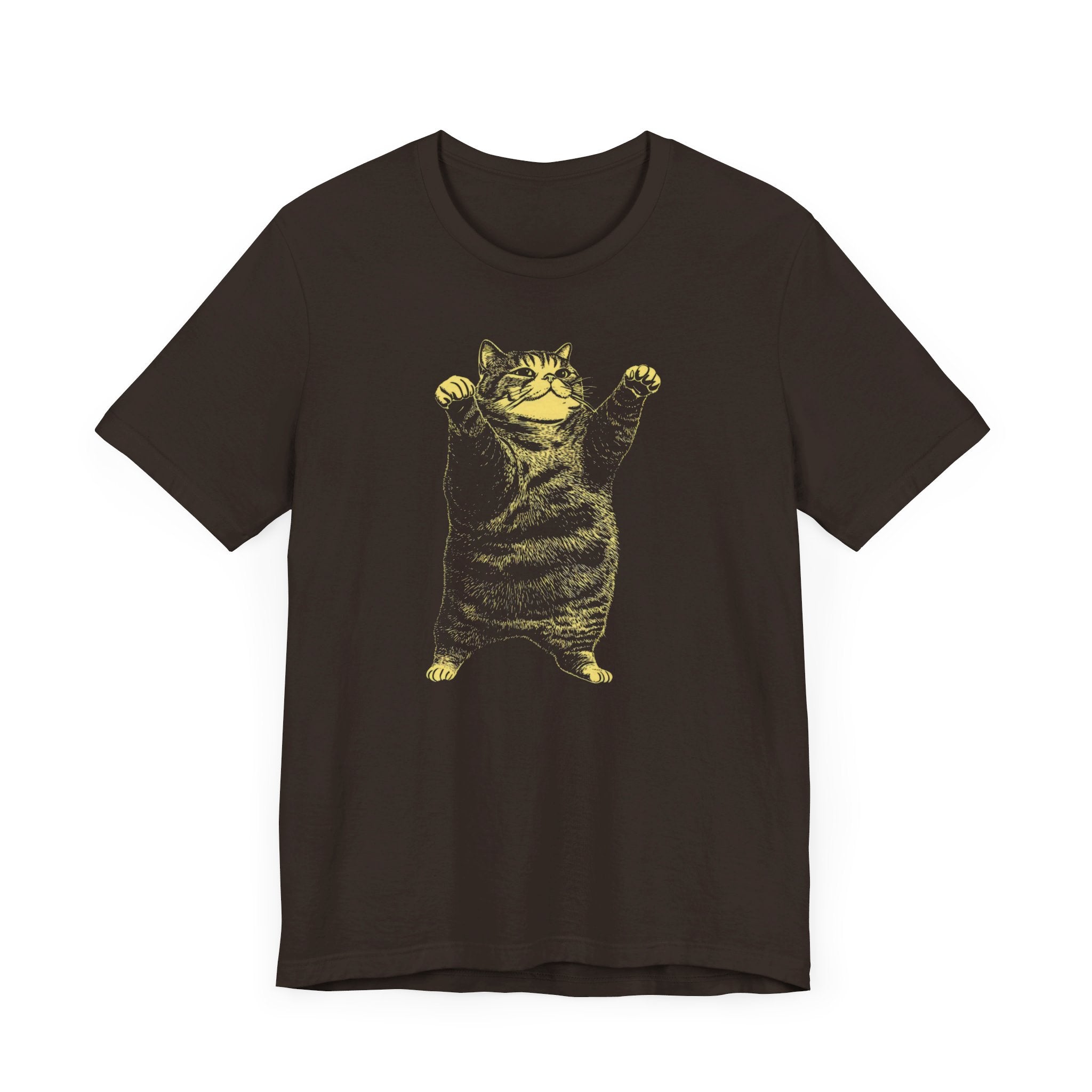Stretching Cat T-Shirt - Funny Feline Pose Design