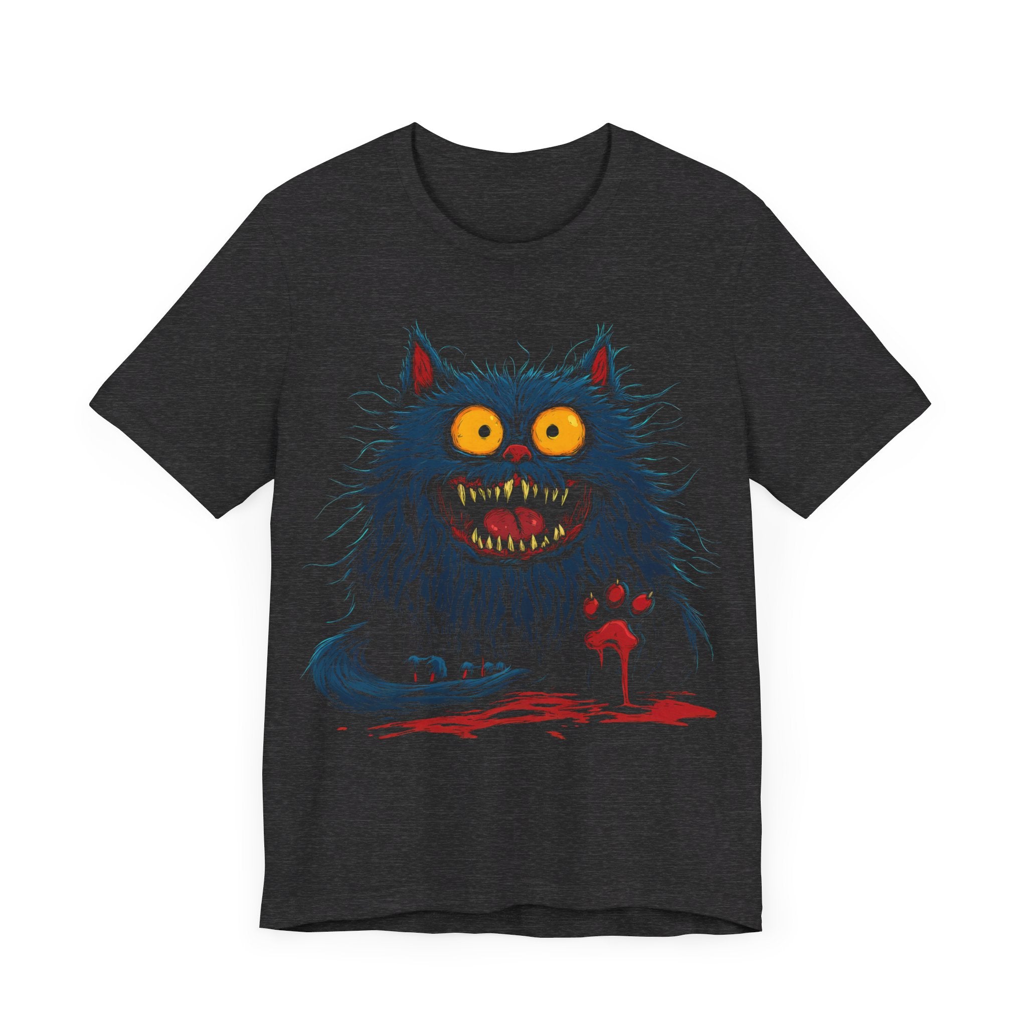 Creepy Cat T-Shirt Funny Horror Design