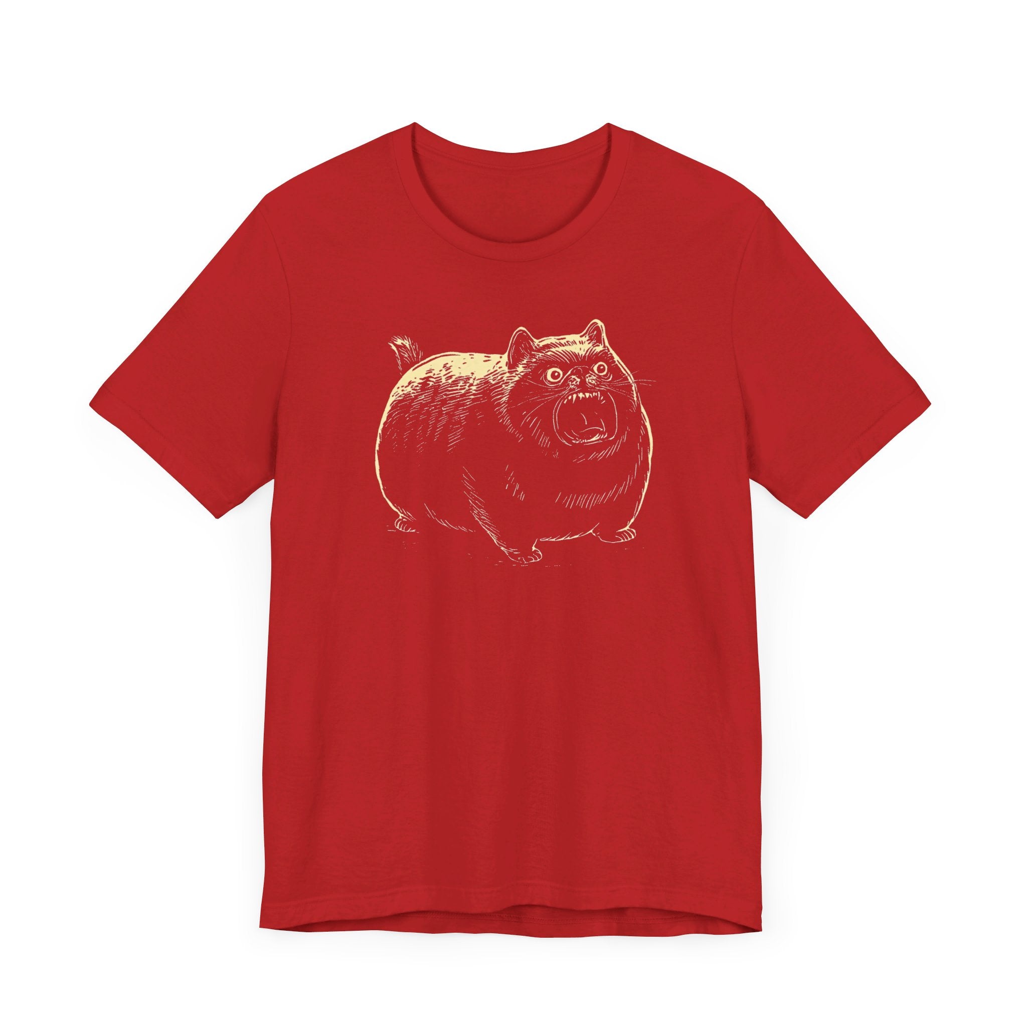 Angry Chubby Cat Graphic T-Shirt