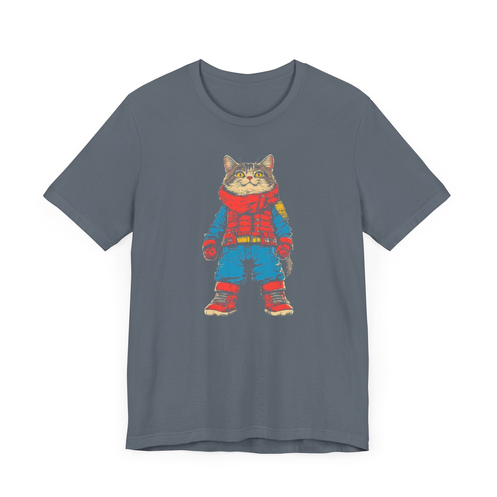 Adventurous Cat Explorer Graphic Tee