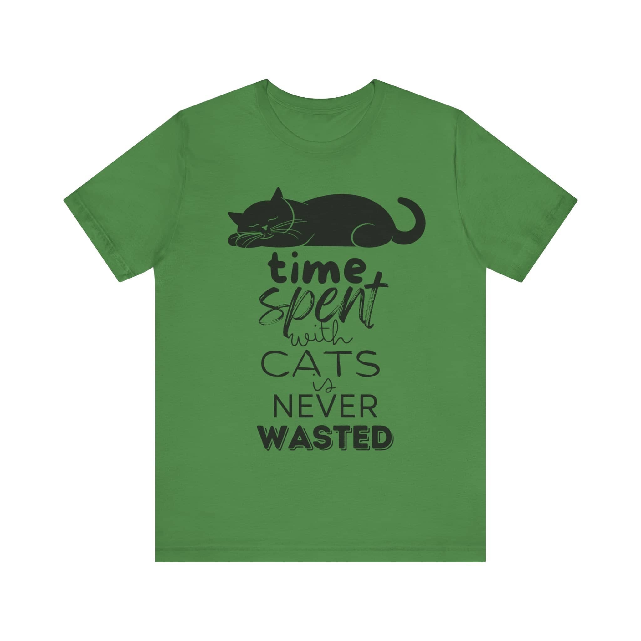 Purrfect Moments Tee - 'Time Spent with Cats is Never Wasted' T-Shirt Unisex Jersey Short Sleeve Tee