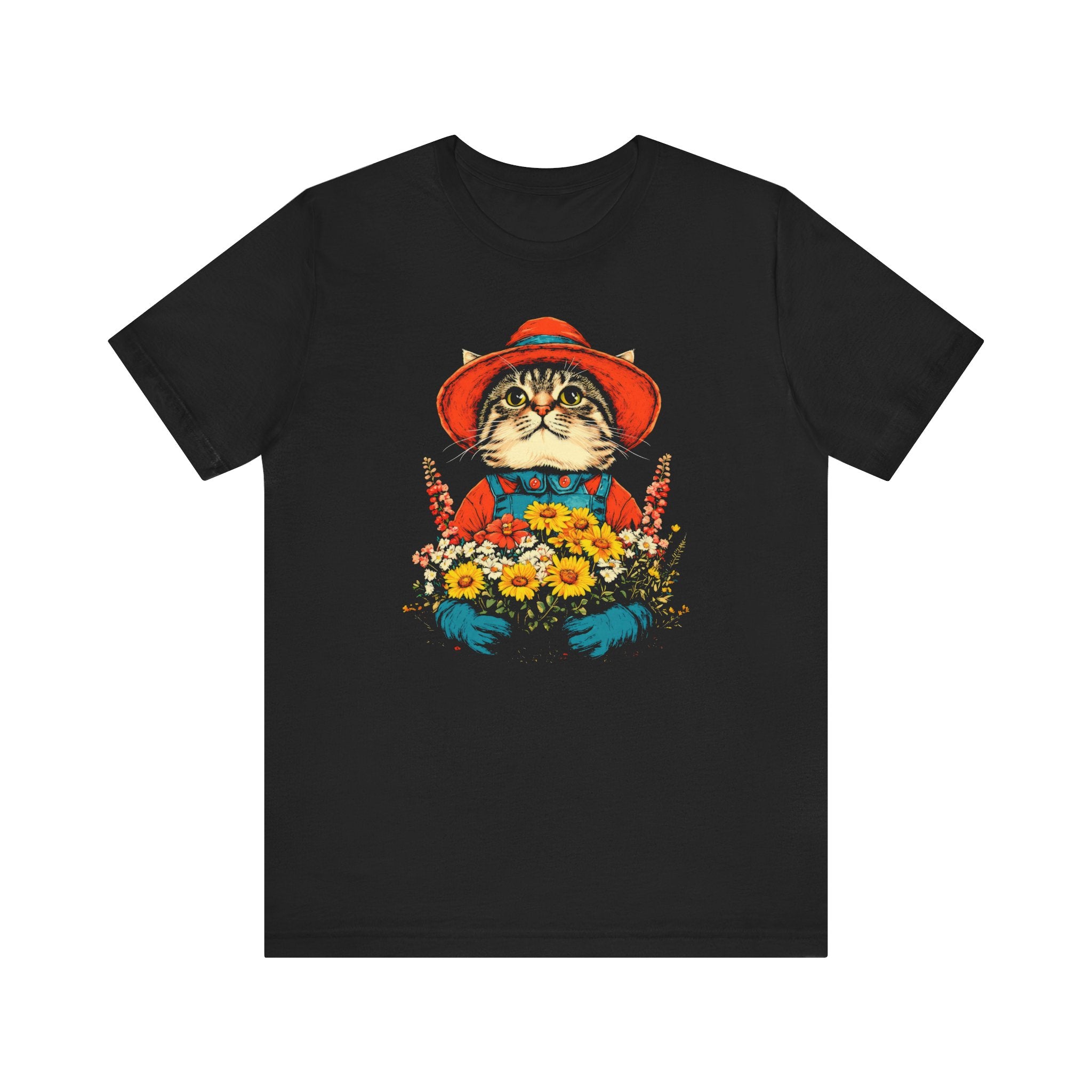Whimsical Cat Gardener T-Shirt