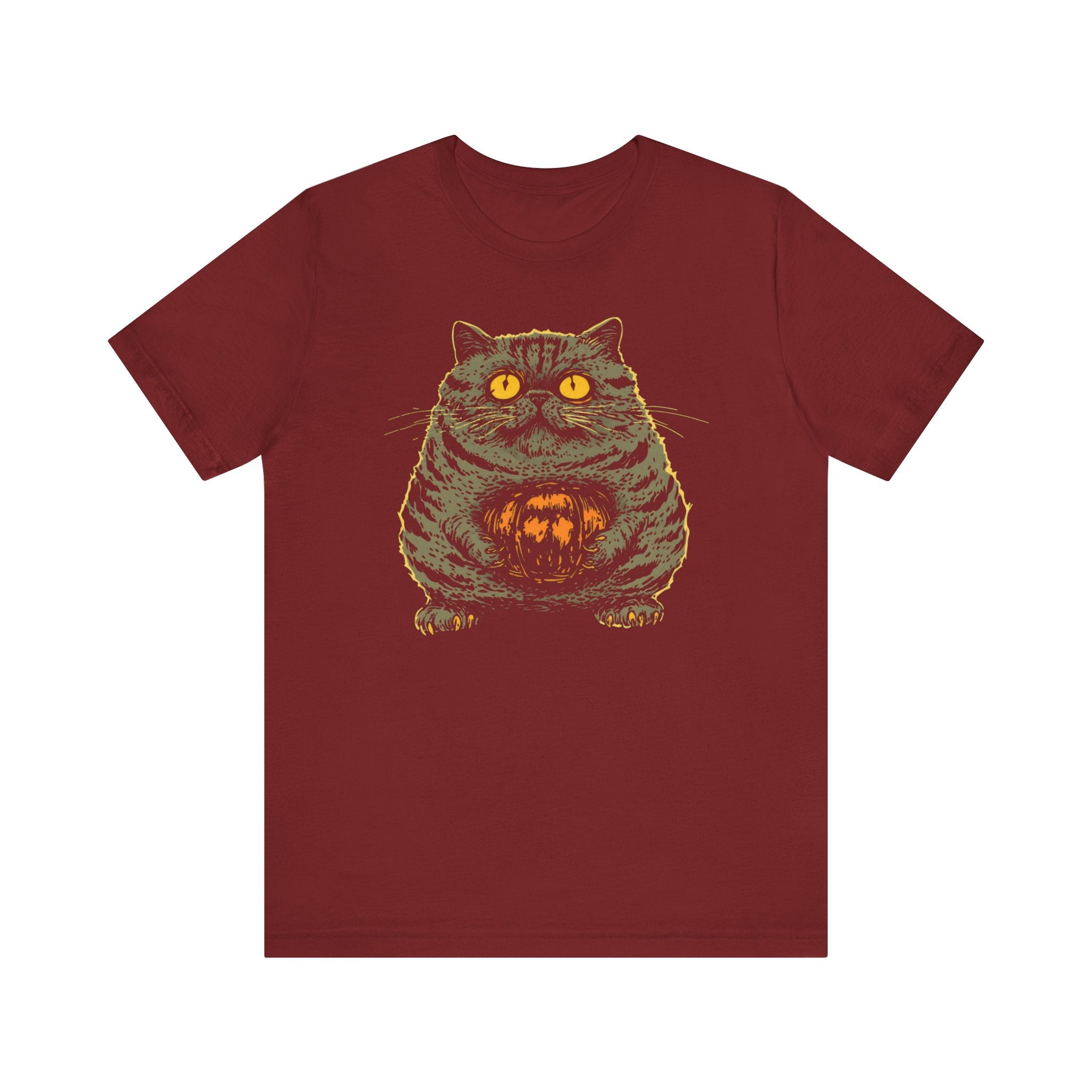 Halloween Cat with Pumpkin T-Shirt Funny Spooky Design