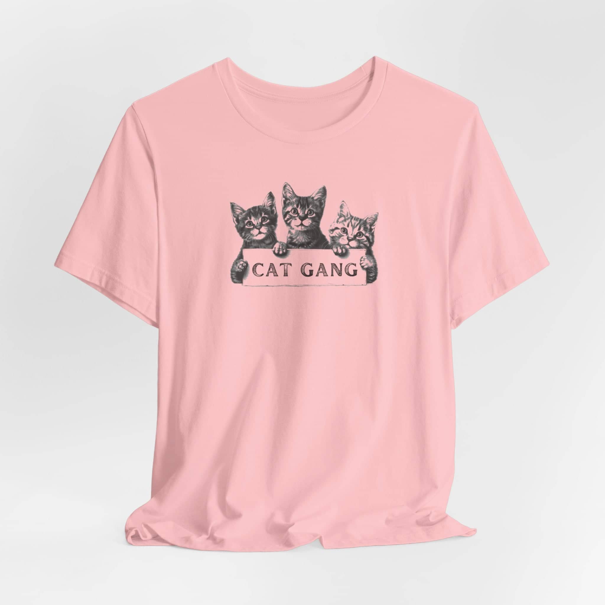 Cat Gang Shirt Funny Cat Lover Kitten Unisex Jersey Short Sleeve Tee