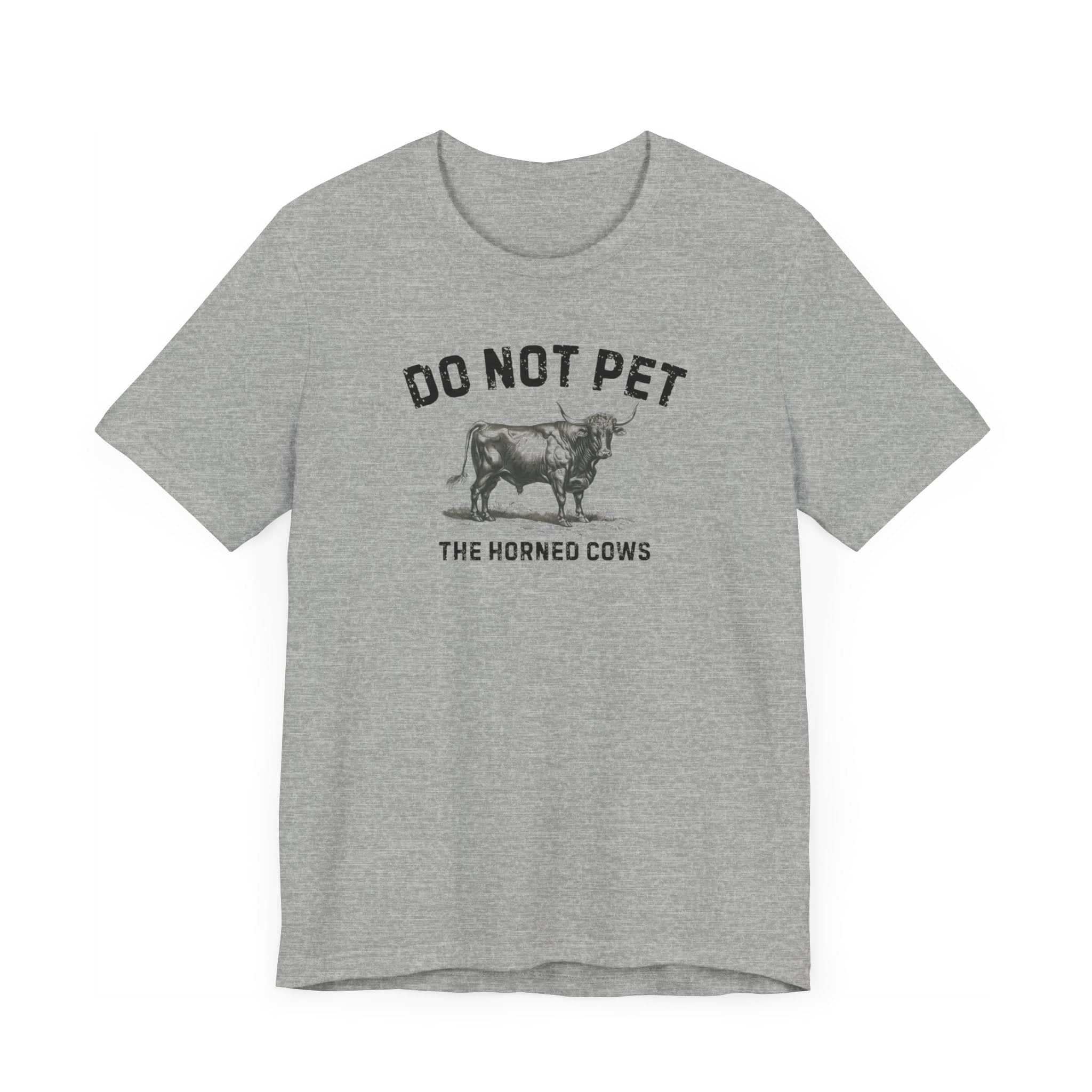 Do Not Pet The Horned Cows Shirt Funny Bull Lover Tee