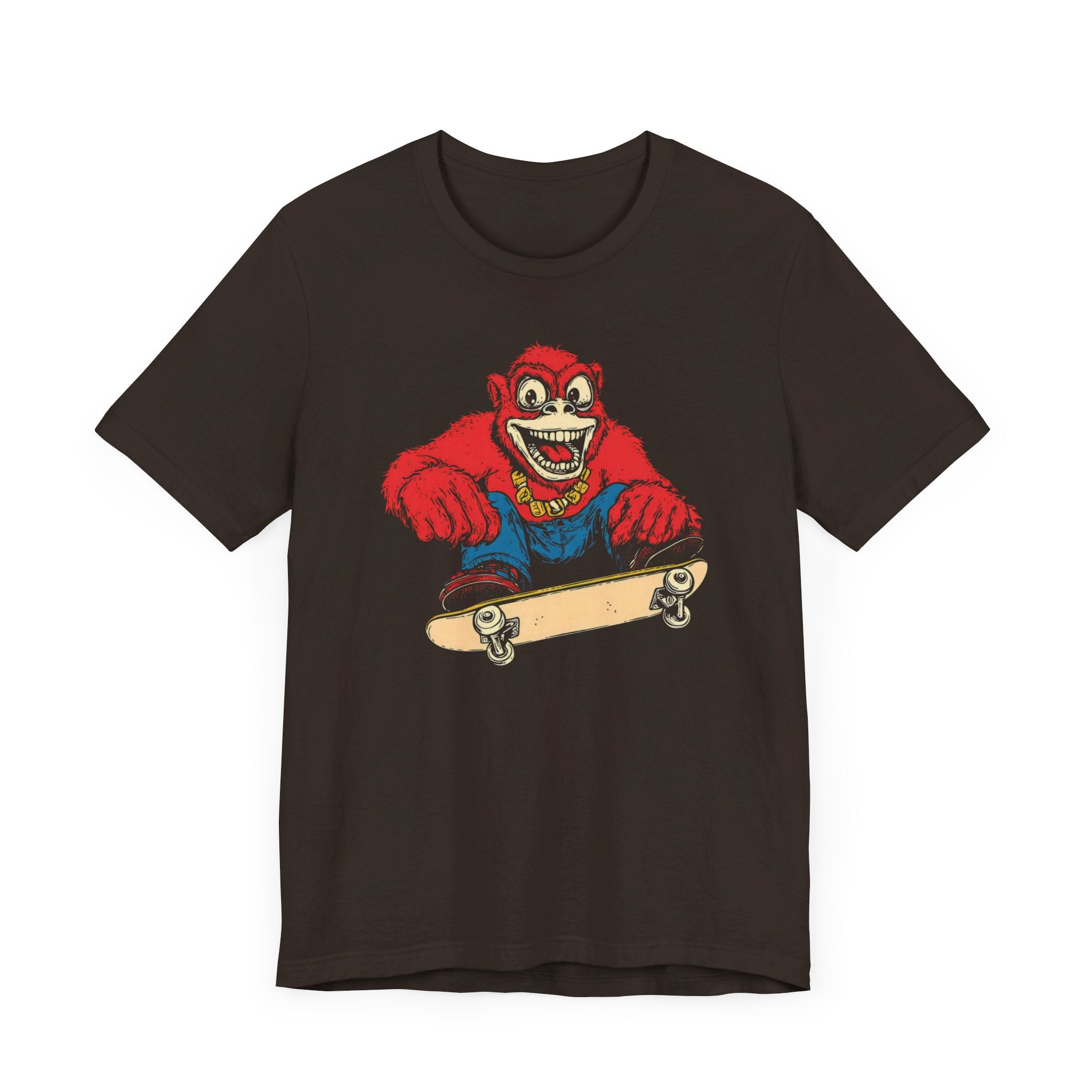 Skateboarding Gorilla T-Shirt - Cool Retro Style Ape Graphic Tee