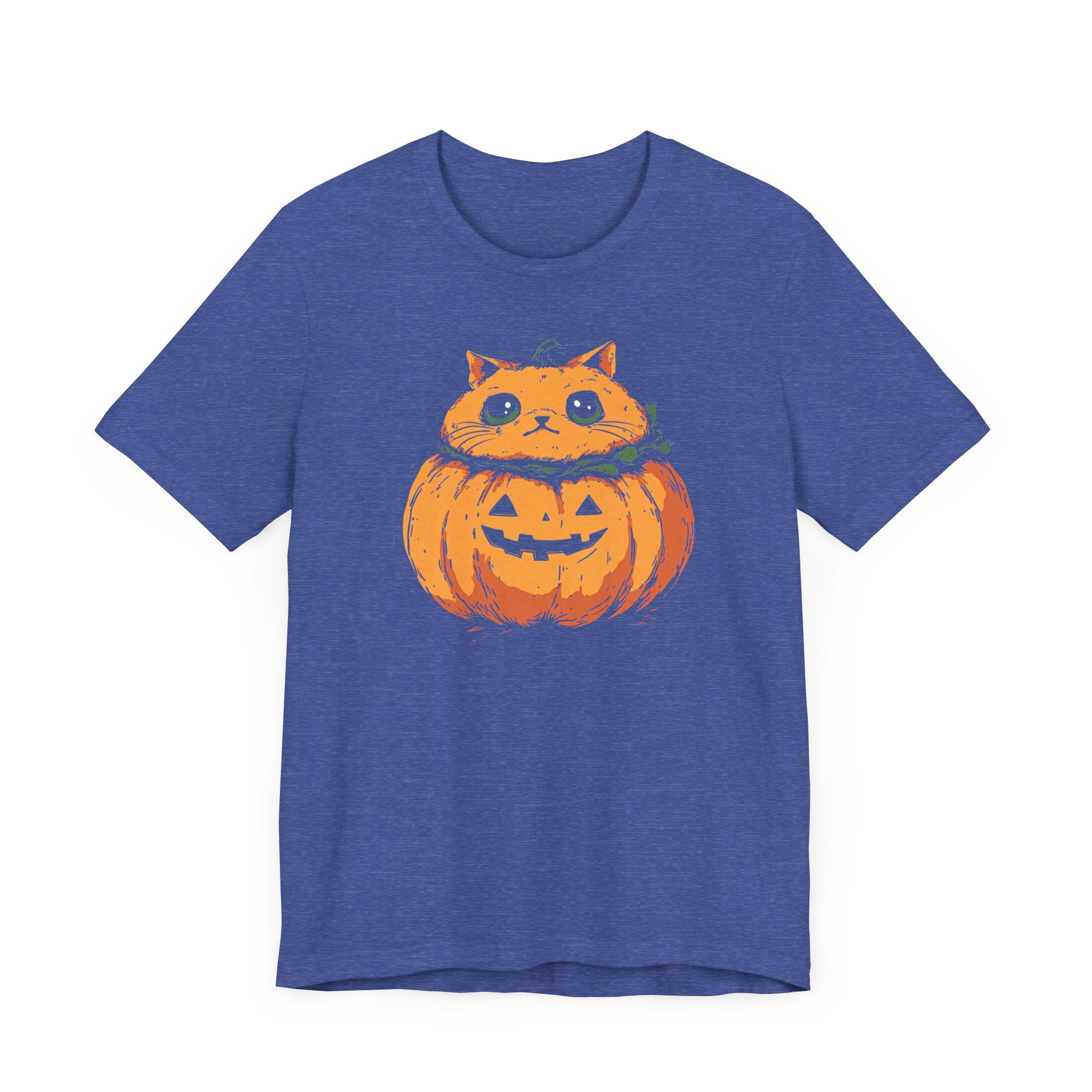 Pumpkin Cat T-Shirt - Cute Halloween Jack-o’-Lantern Kitty Design