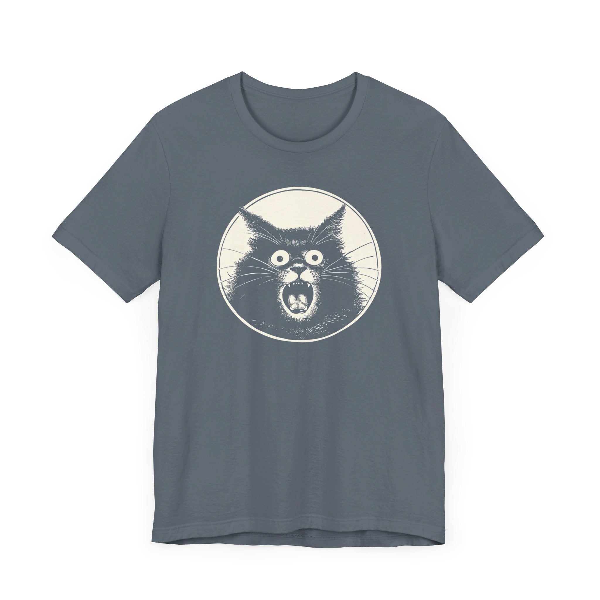 Screaming Cat Graphic Tee – Vintage Style Cat Lover Shirt