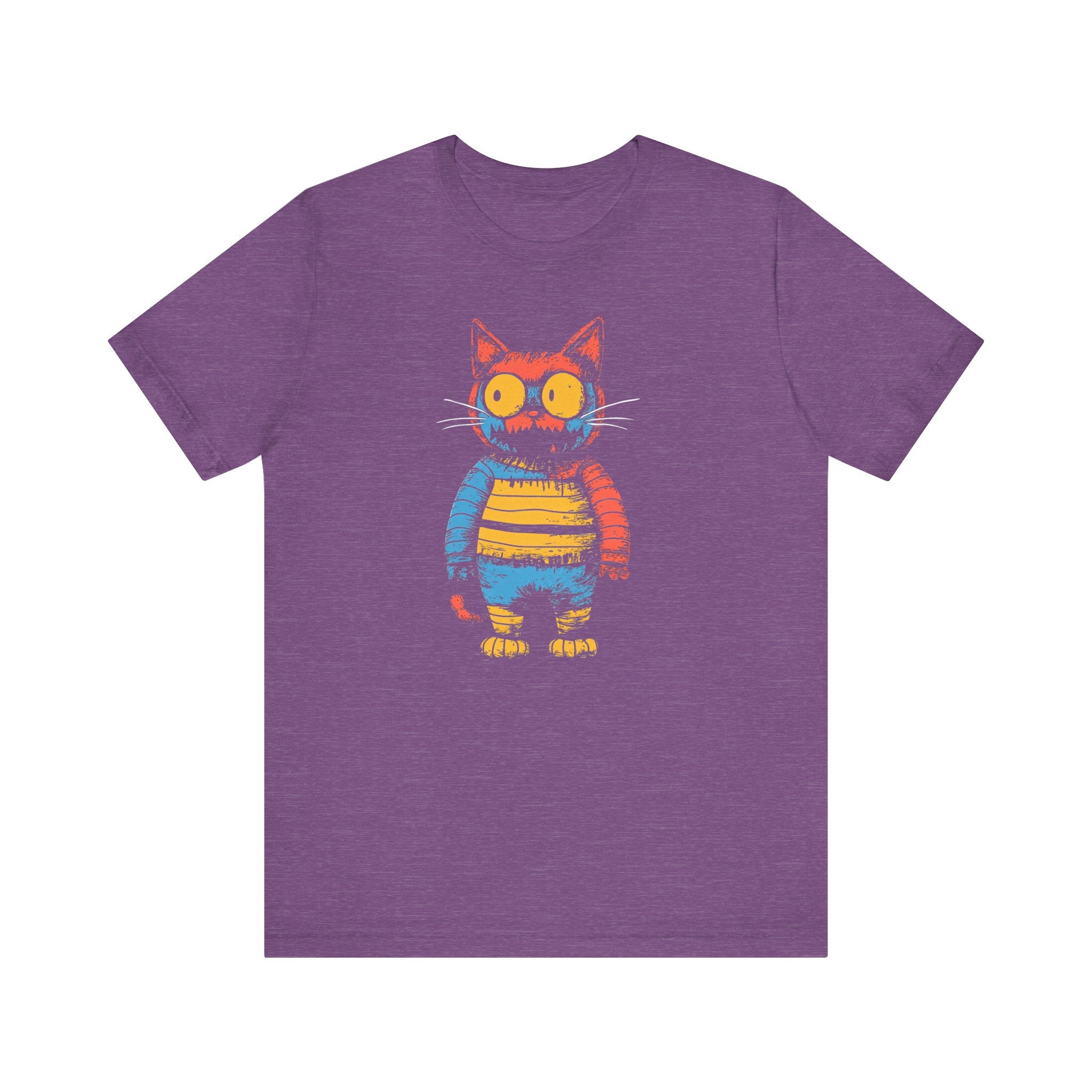Colorful Striped Cat T-Shirt