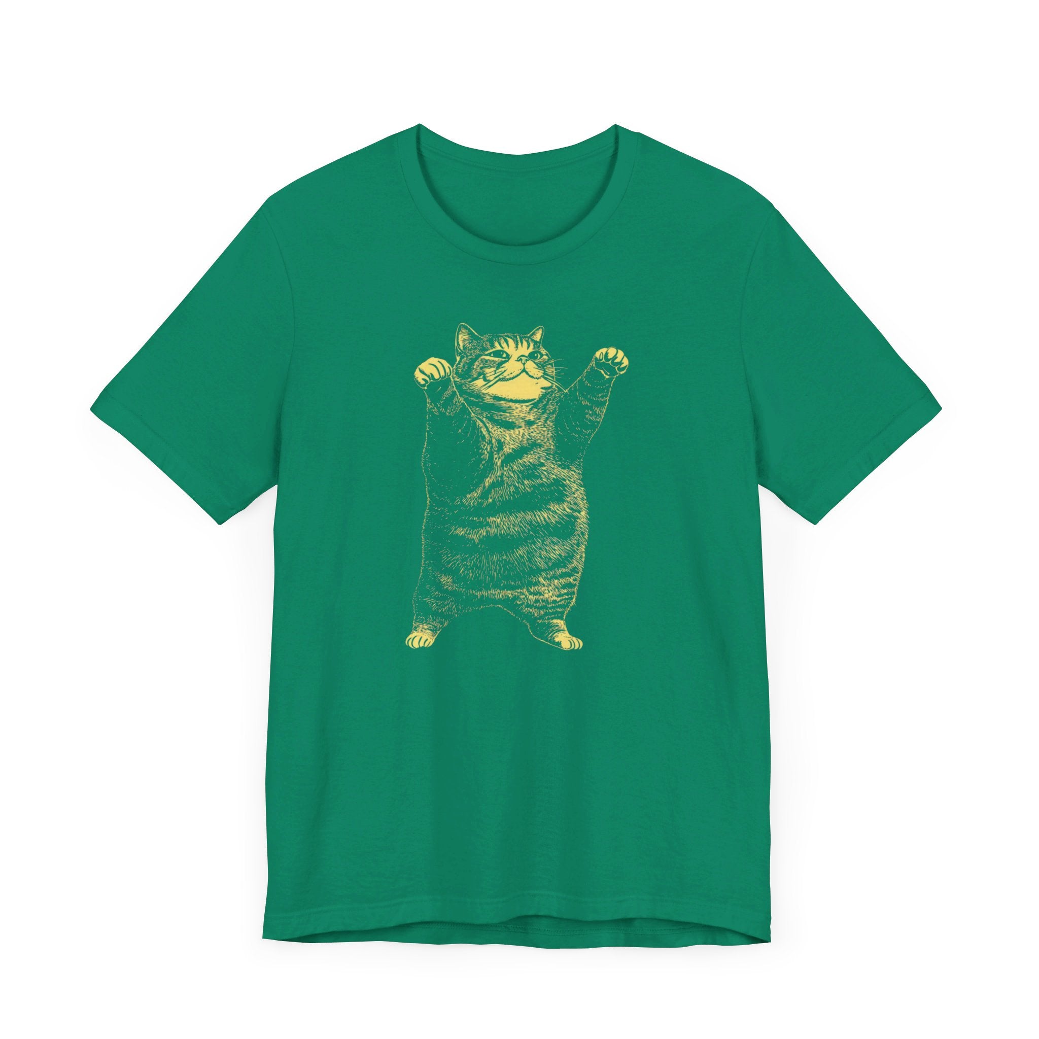Stretching Cat T-Shirt - Funny Feline Pose Design