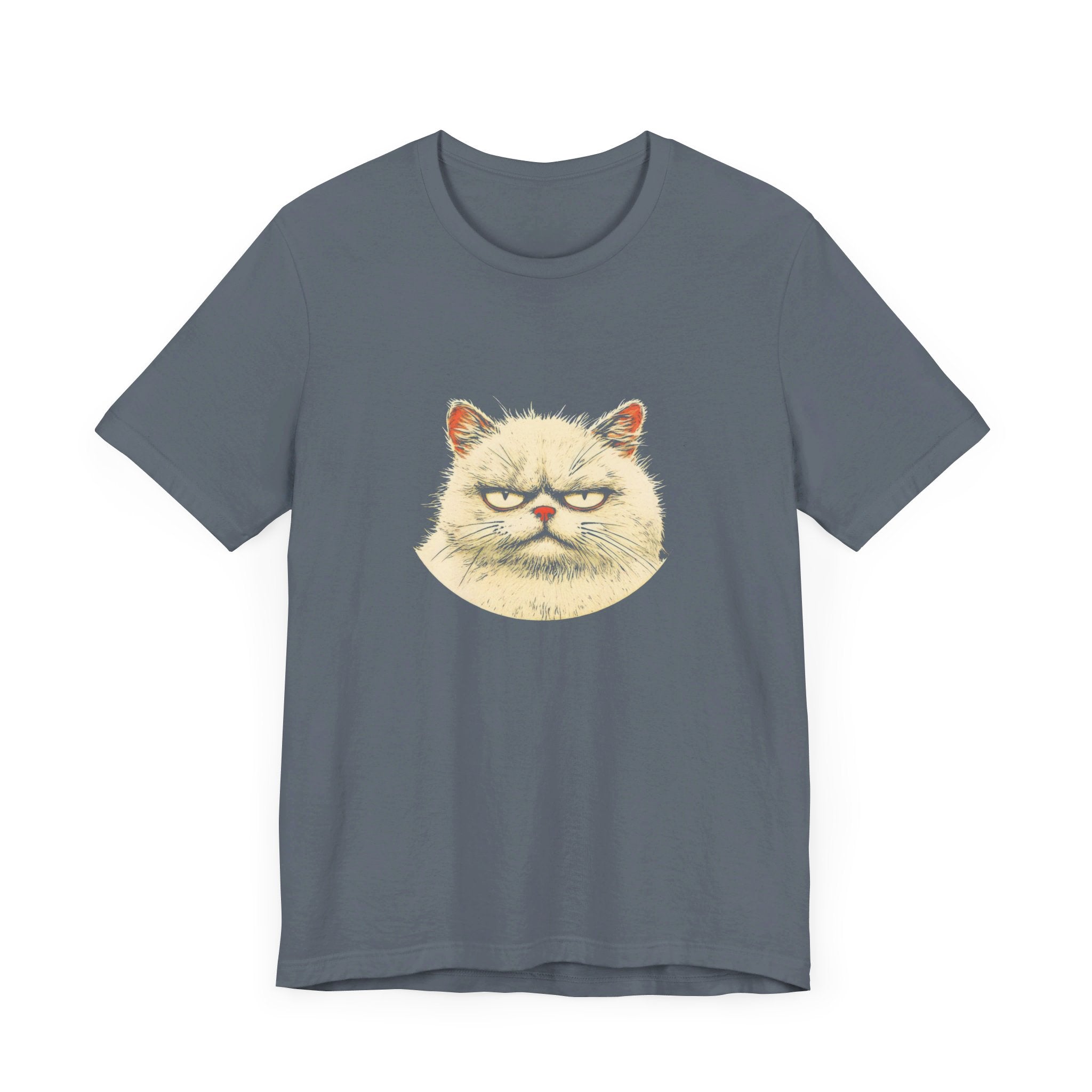Grumpy Persian Cat Graphic Tee – Vintage Style Cat Lover Shirt