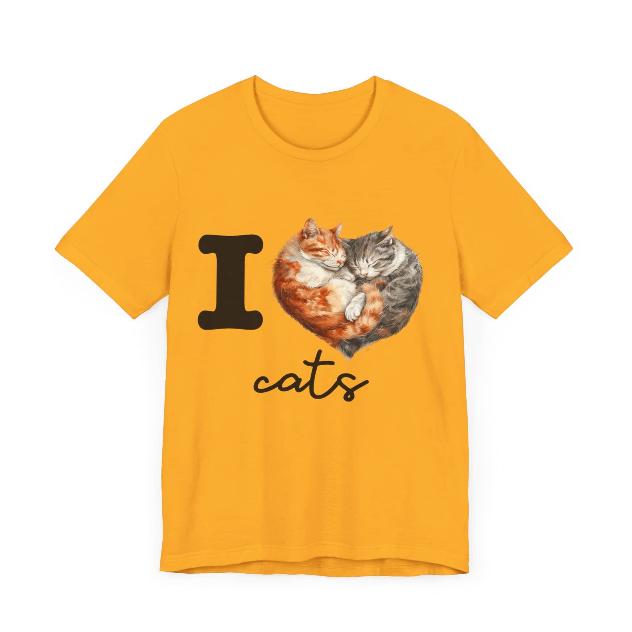 Feline Affection Tee - 'I Heart Cats' Cuddle Short Sleeve Tee