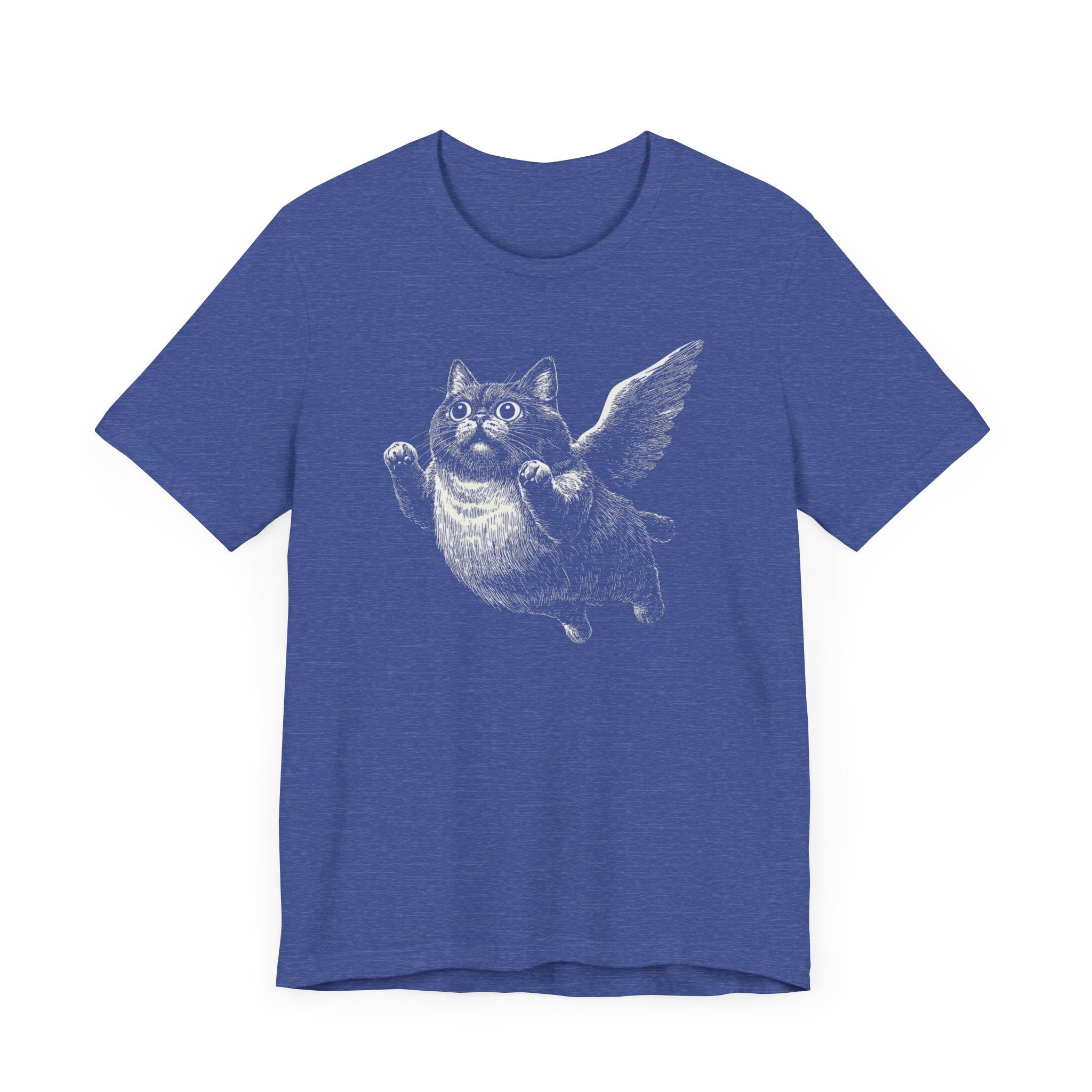 Flying Chubby Cat with Wings Graphic T-Shirt