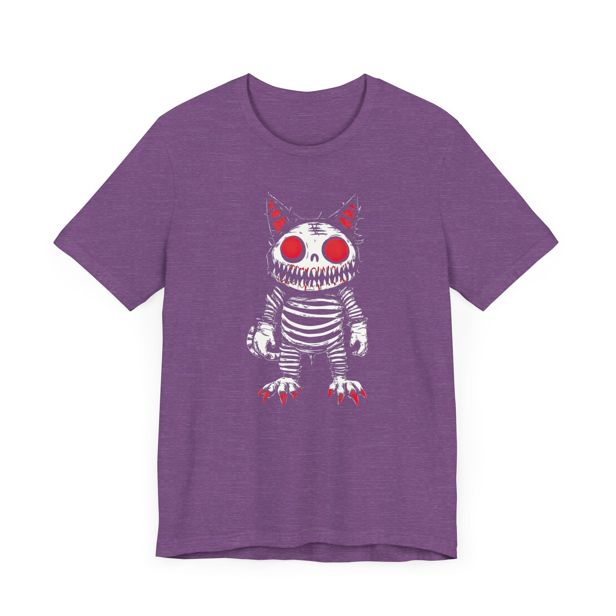 Creepy Striped Skeleton Cat Tee