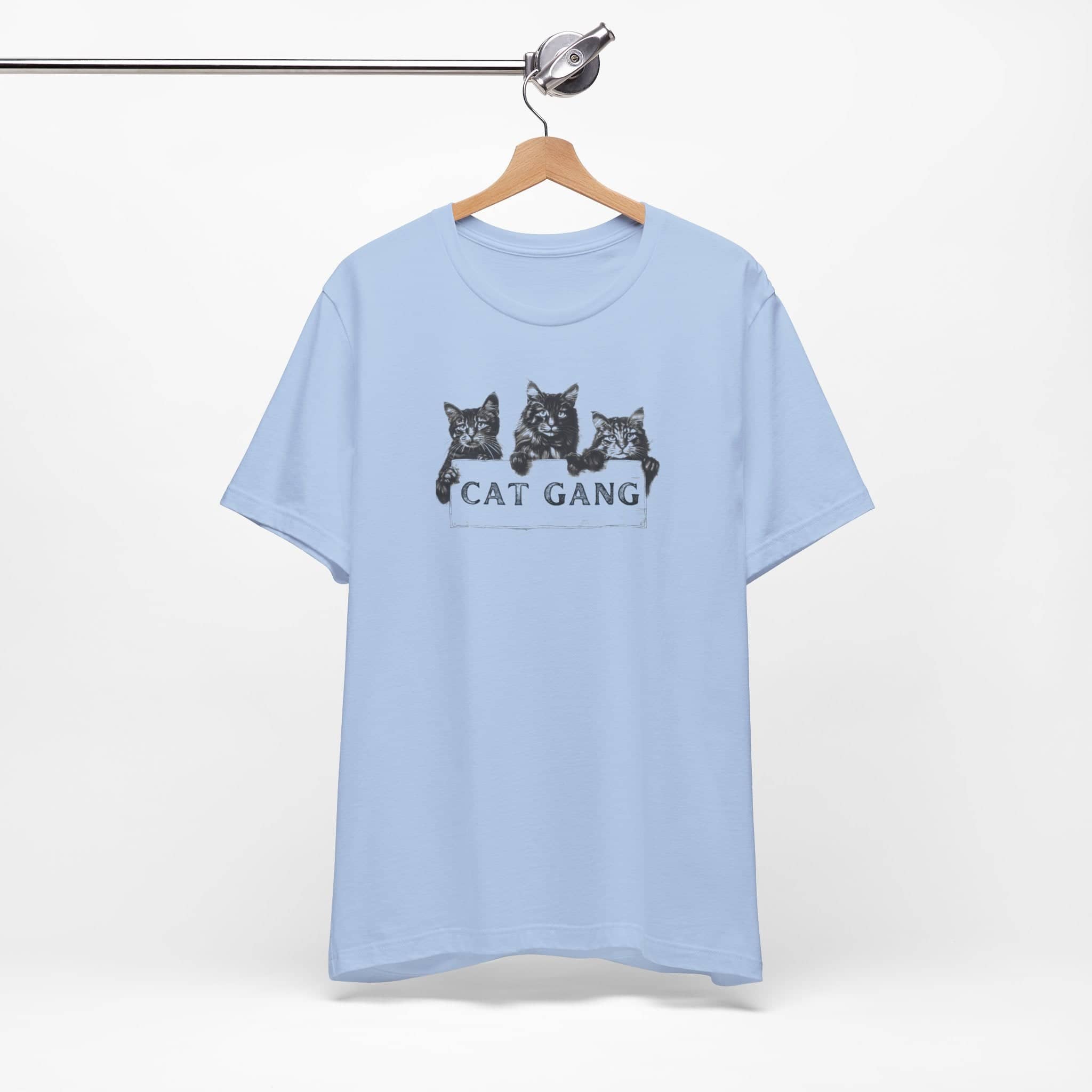 Cat Gang Shirt Funny Cat Lover Unisex Jersey Short Sleeve Tee