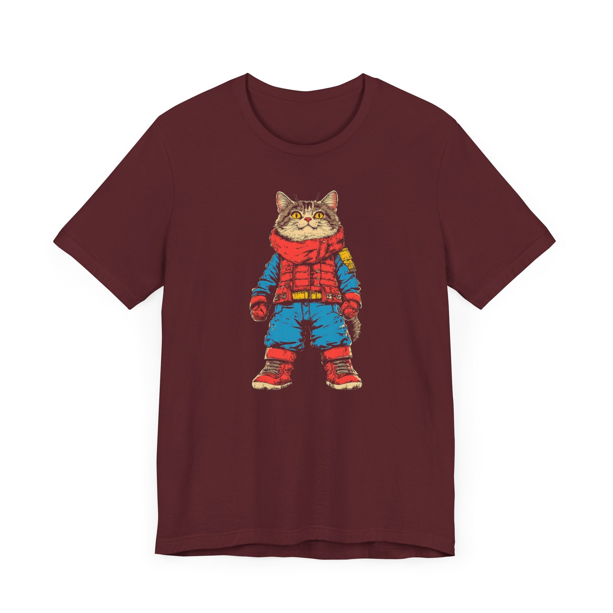 Adventurous Cat Explorer Graphic Tee