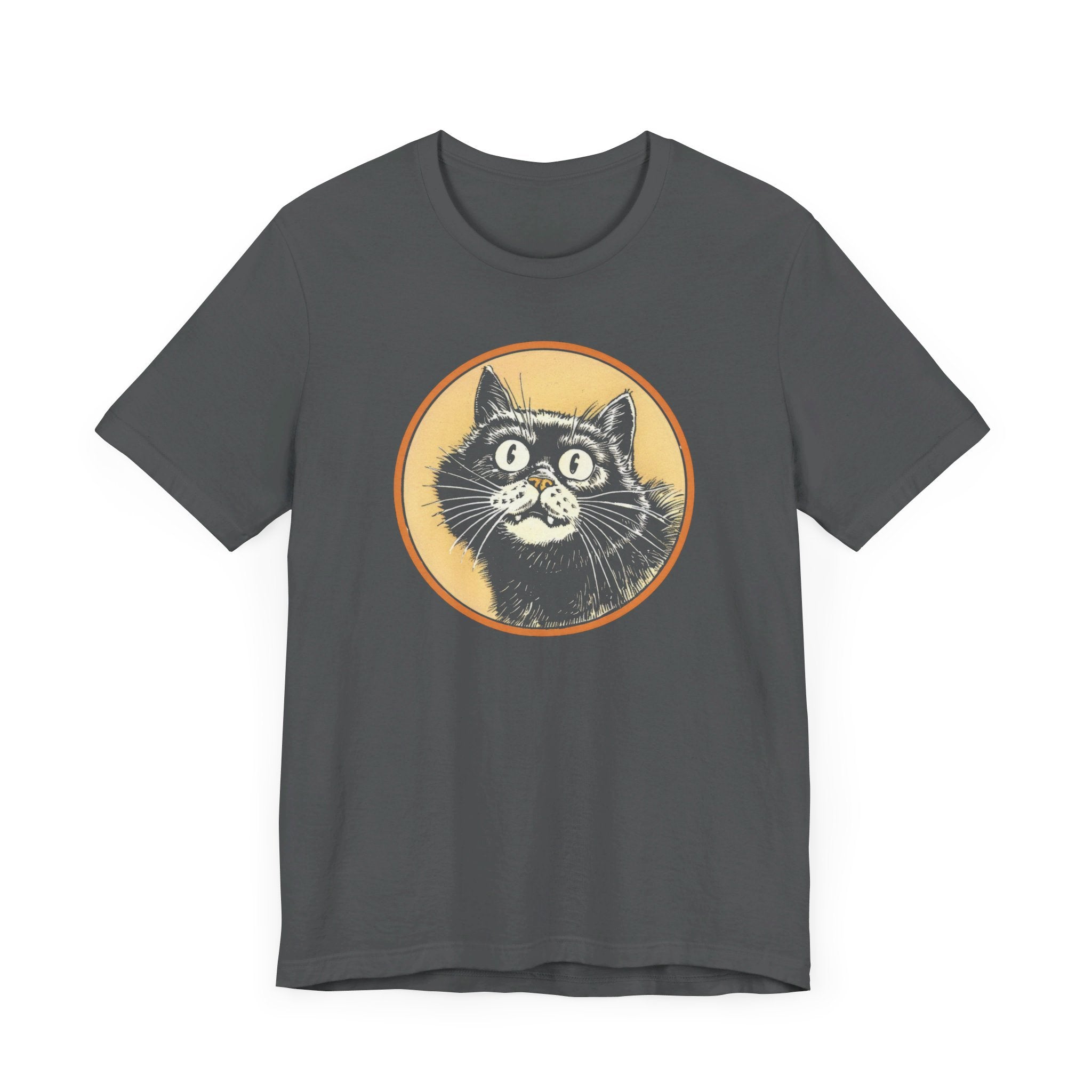 Happy Cat Graphic Tee – Vintage Style Cat Lover Shirt