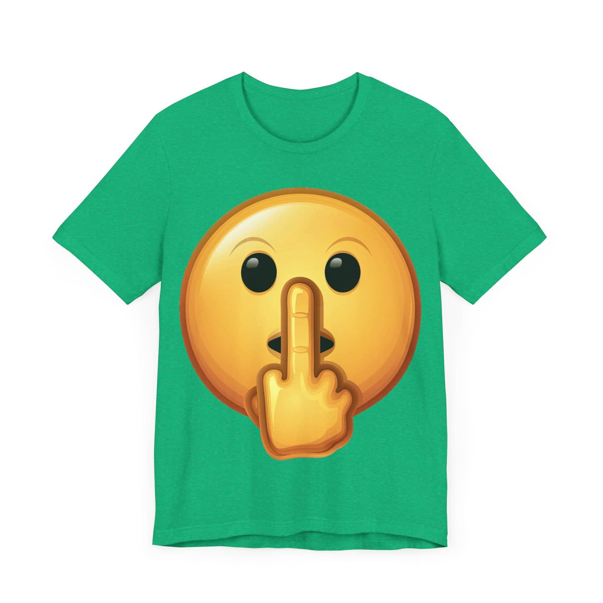 Middle Finger FU Shh Silent Protest Emoji Tee