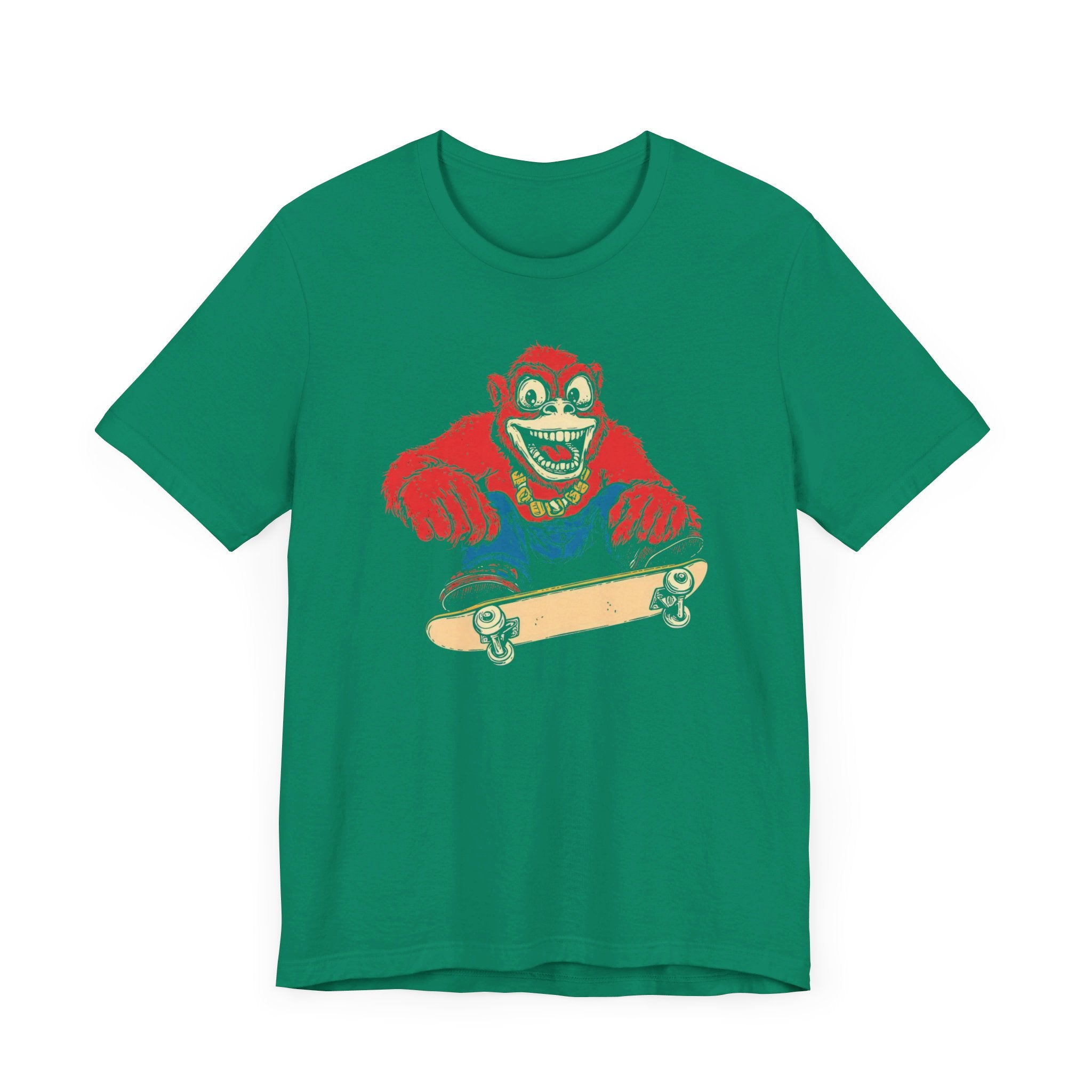 Skateboarding Gorilla T-Shirt - Cool Retro Style Ape Graphic Tee
