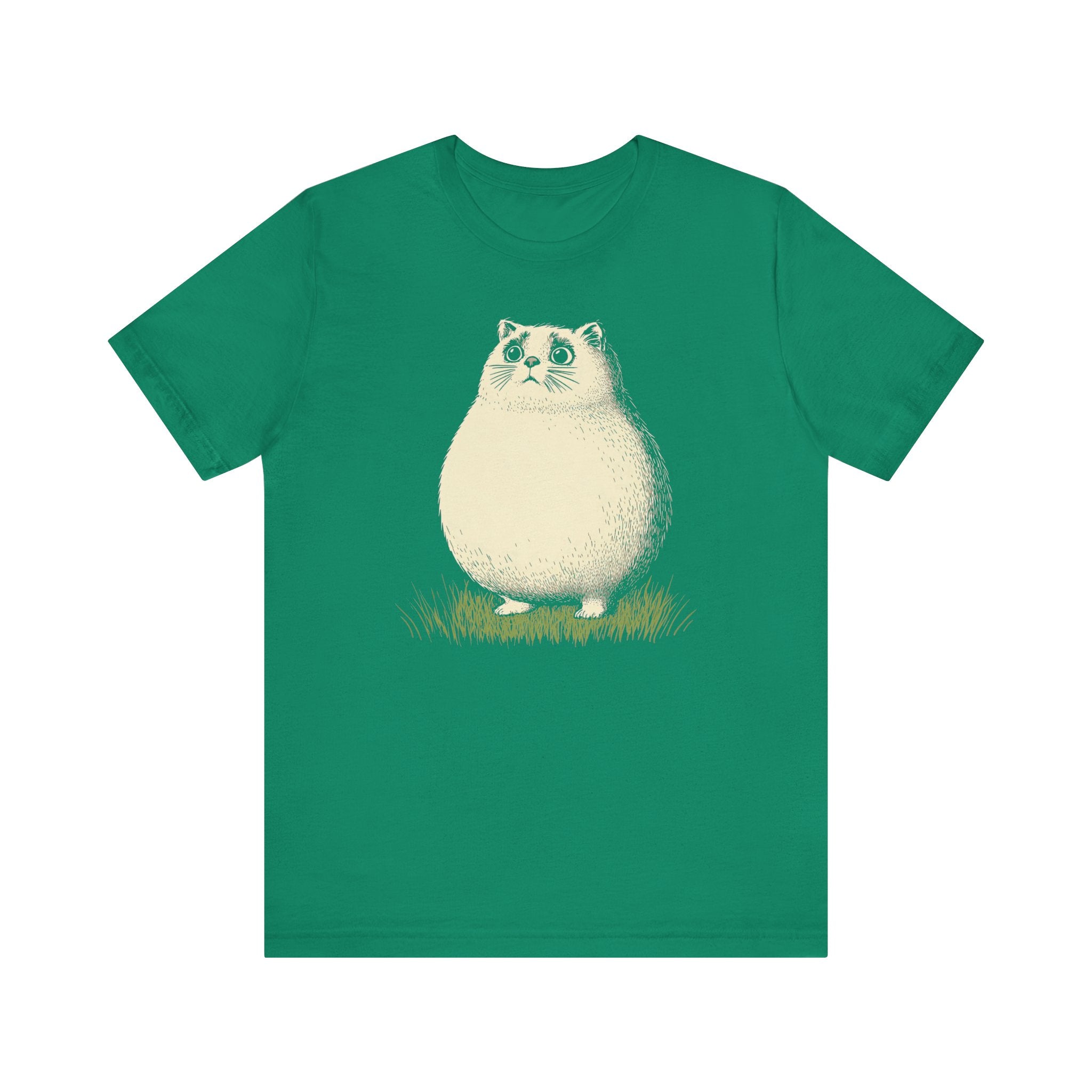 Chubby Cat in Grass Graphic Tee