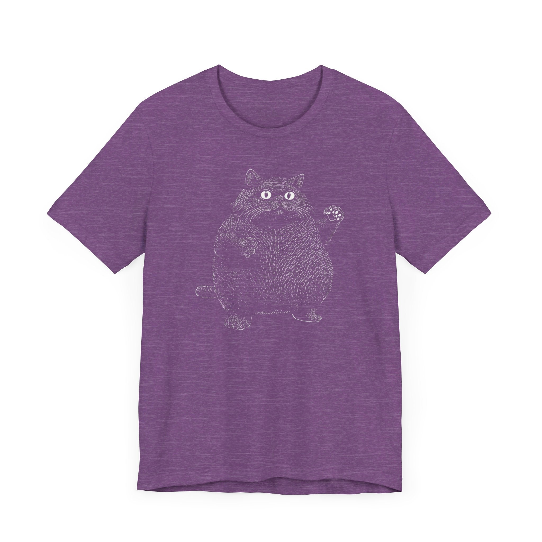 Chonky Black Cat Graphic T-Shirt Funny Cat Lover Shirt