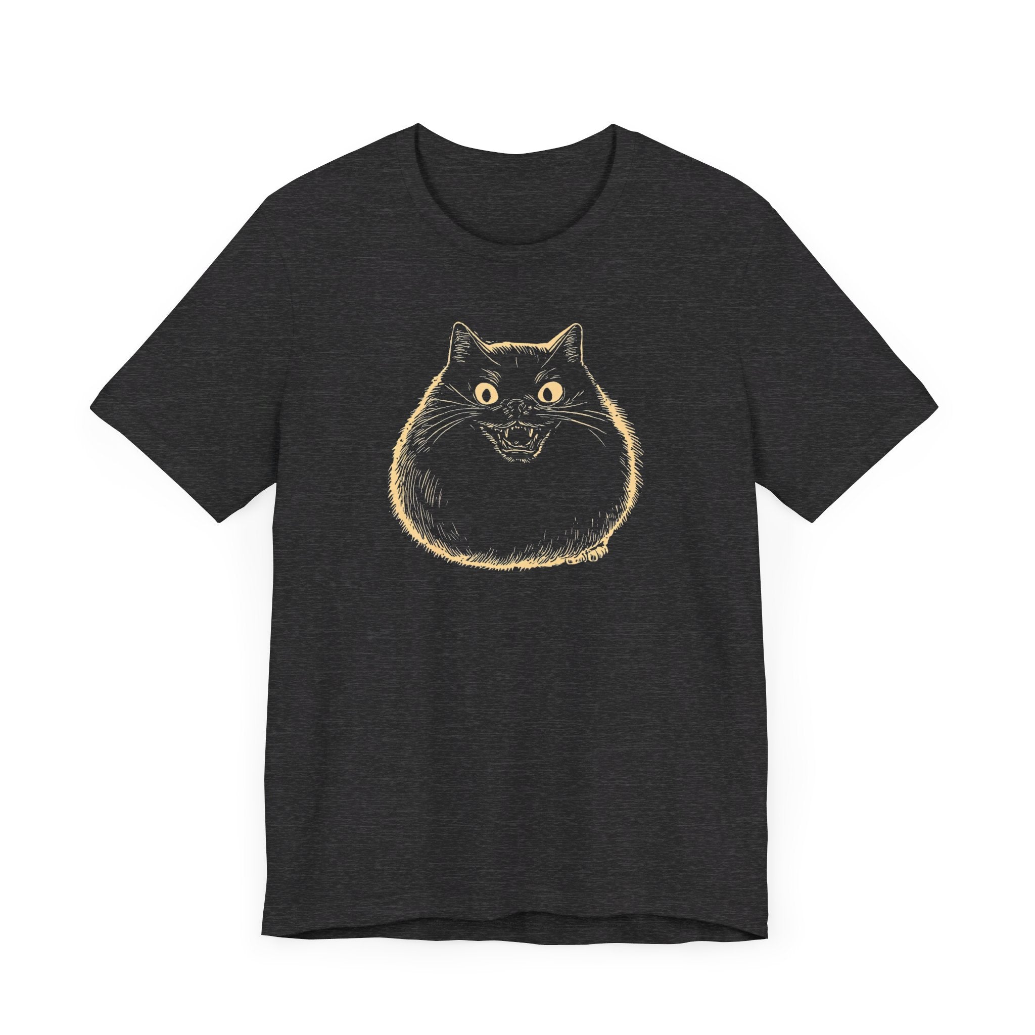 Spooky Black Cat Graphic T-Shirt
