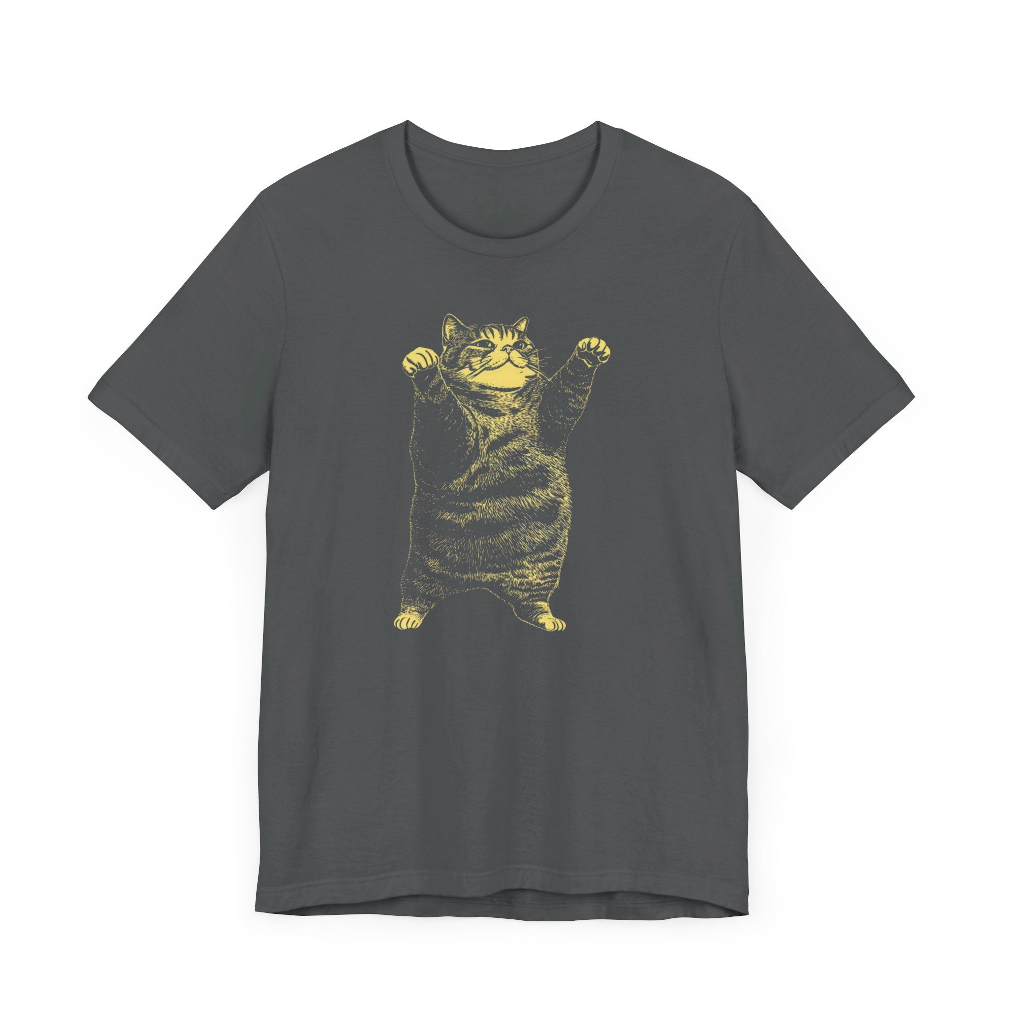 Stretching Cat T-Shirt - Funny Feline Pose Design