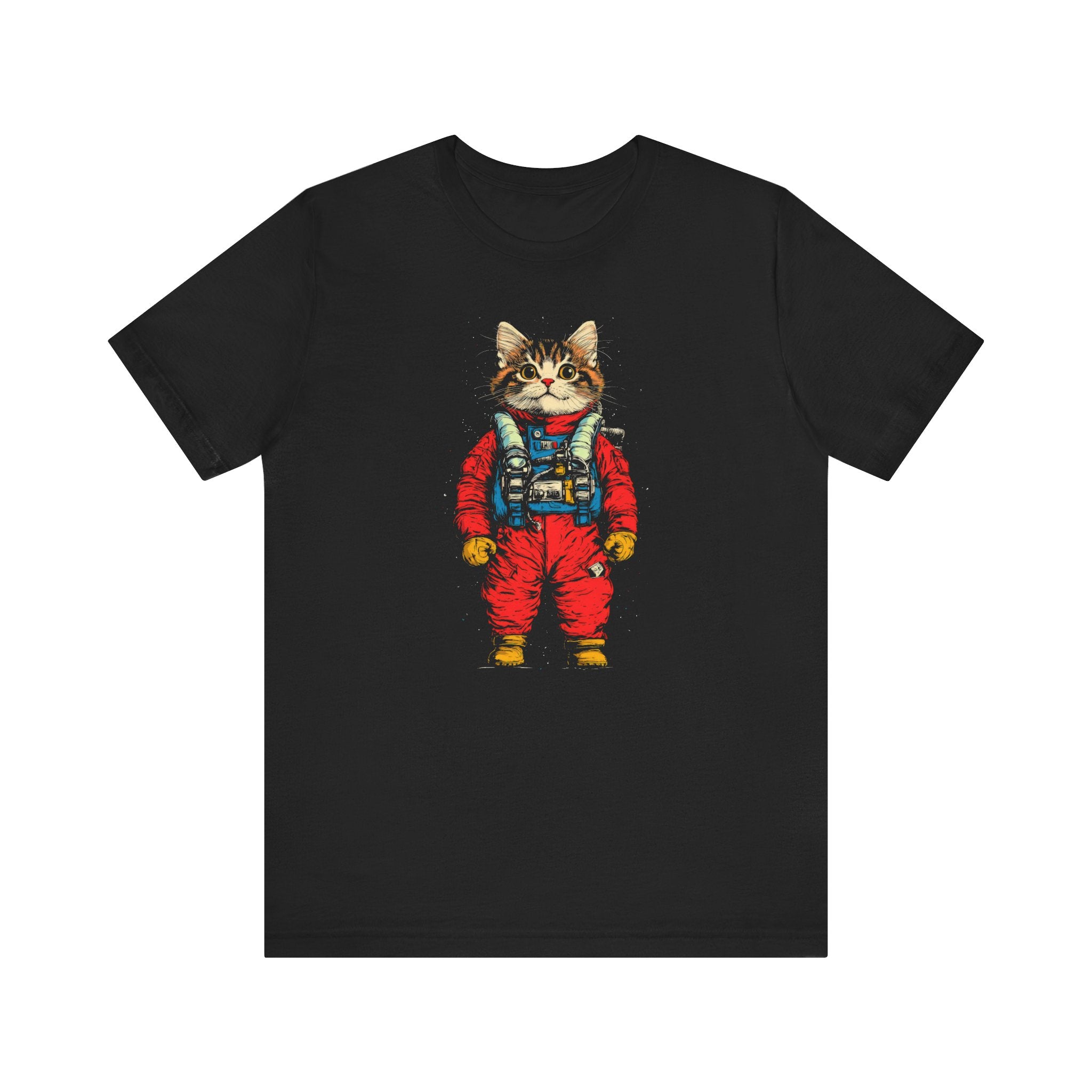 Astronaut Kitten in Red Spacesuit T-Shirt