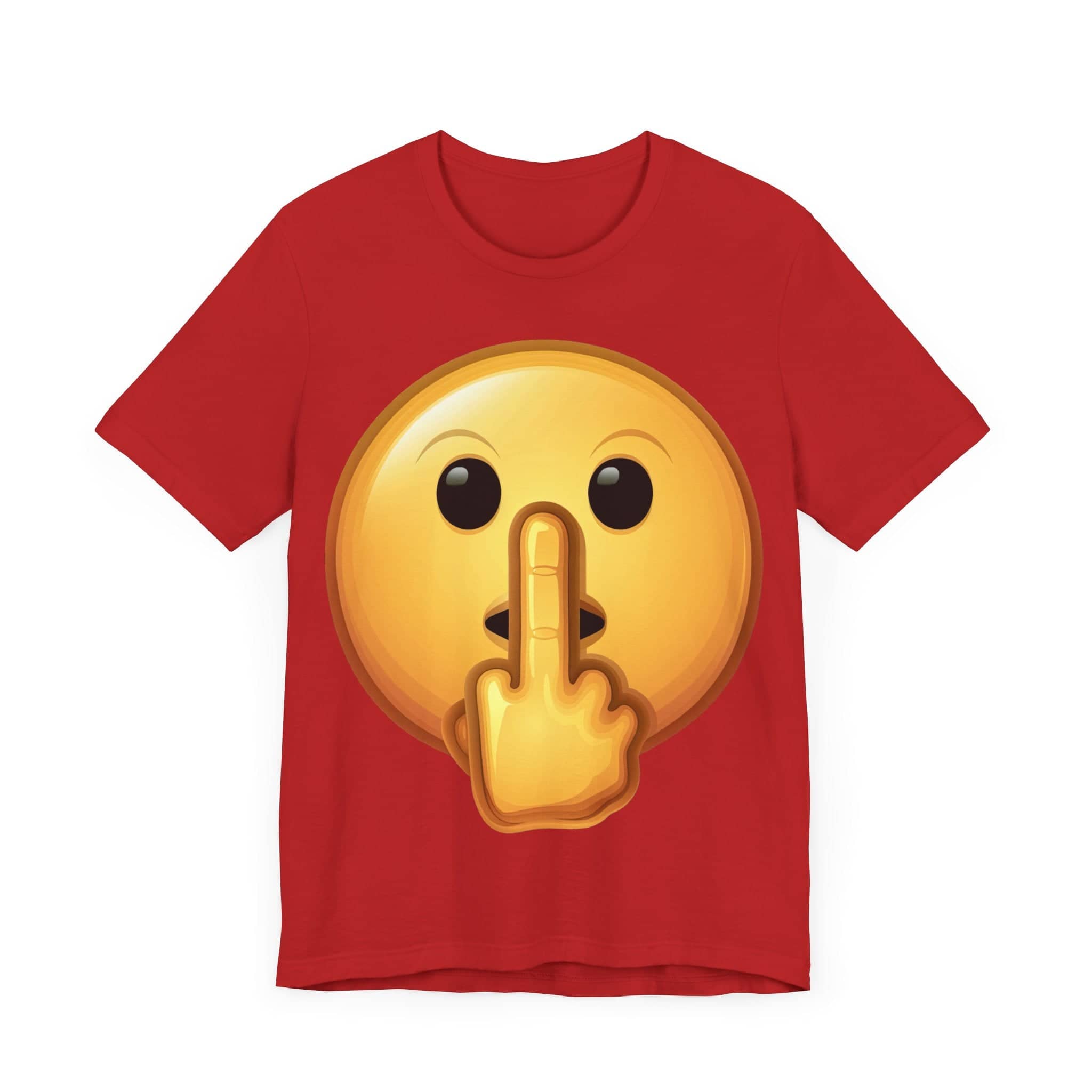 Middle Finger FU Shh Silent Protest Emoji Tee