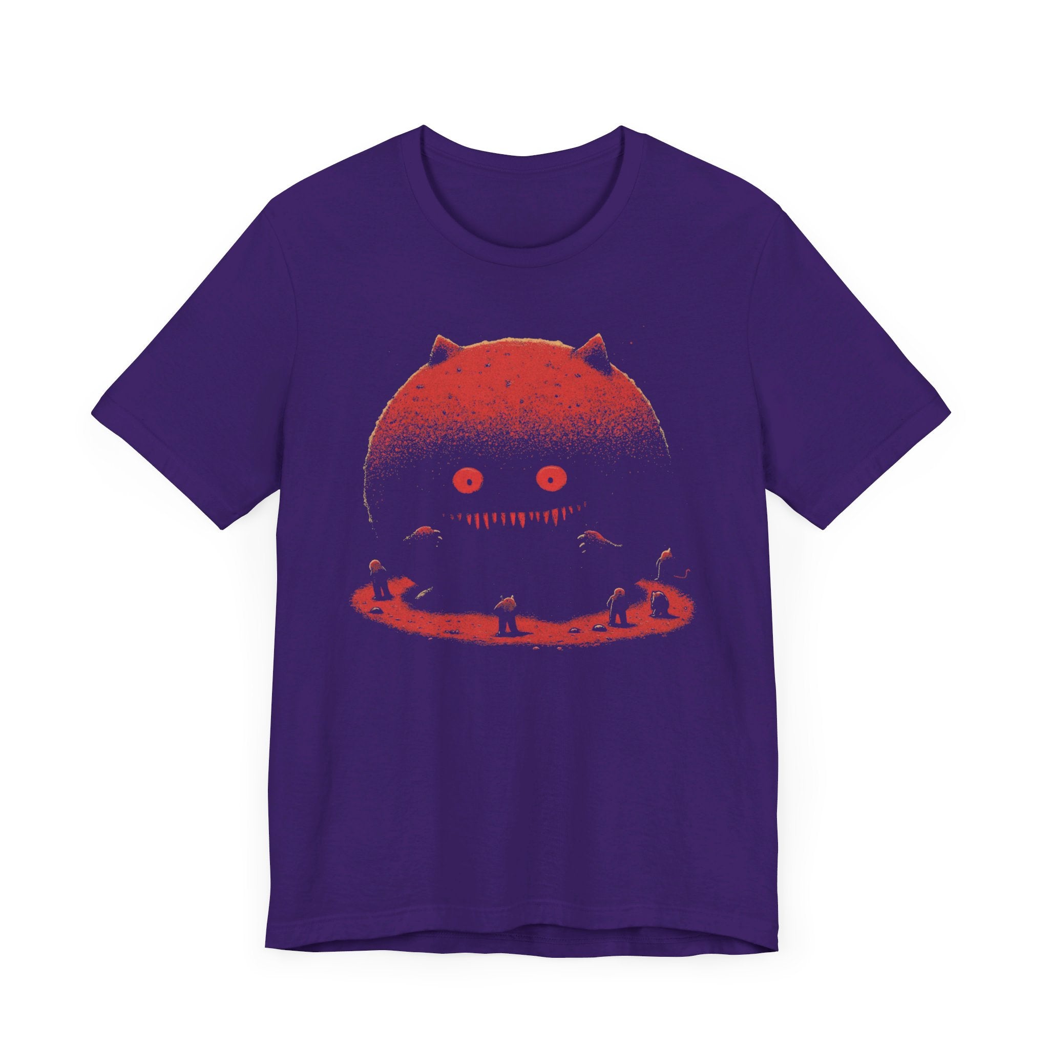 Eerie Cat Moon T-Shirt - Spooky Night Design