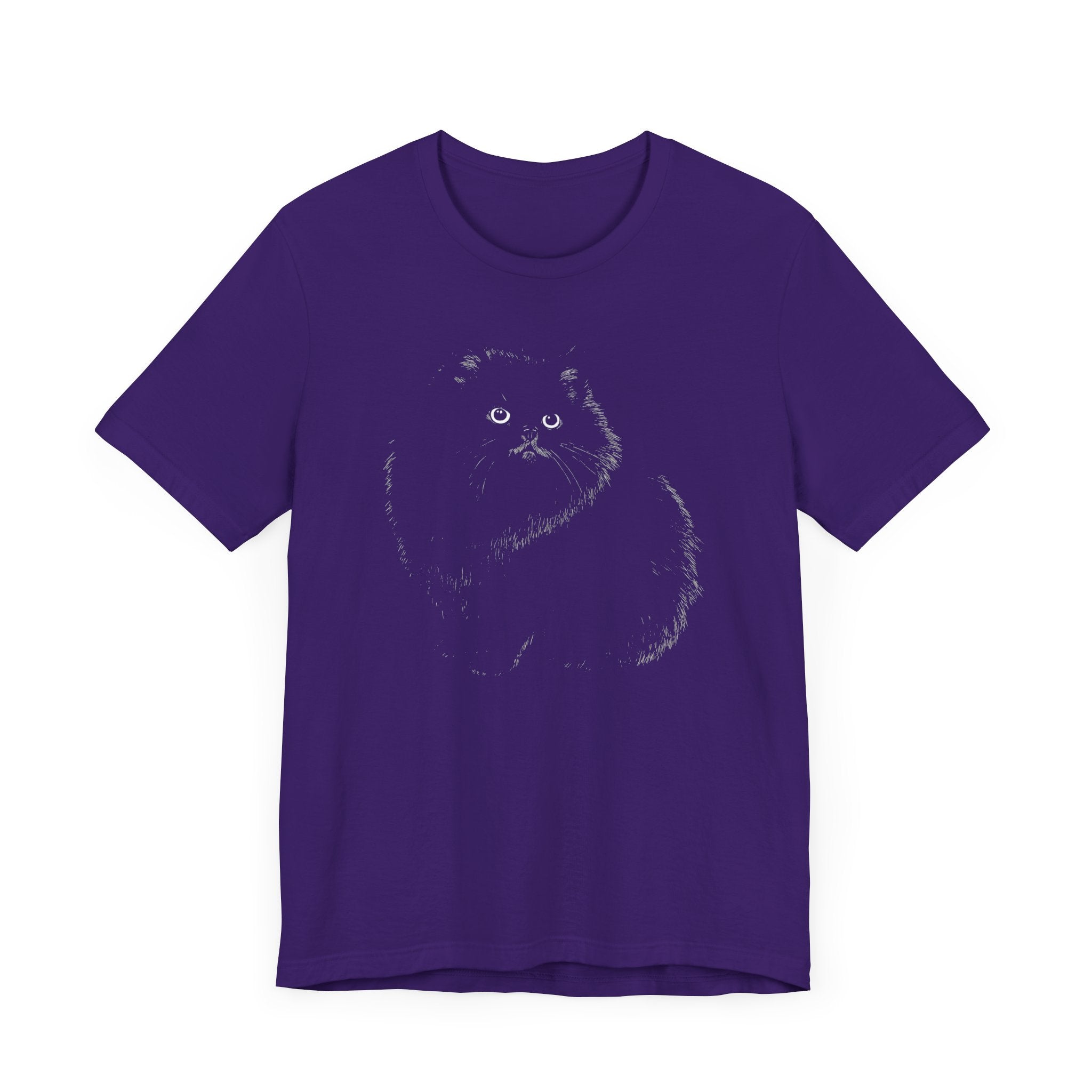 Fluffy Black Cat Graphic Tee