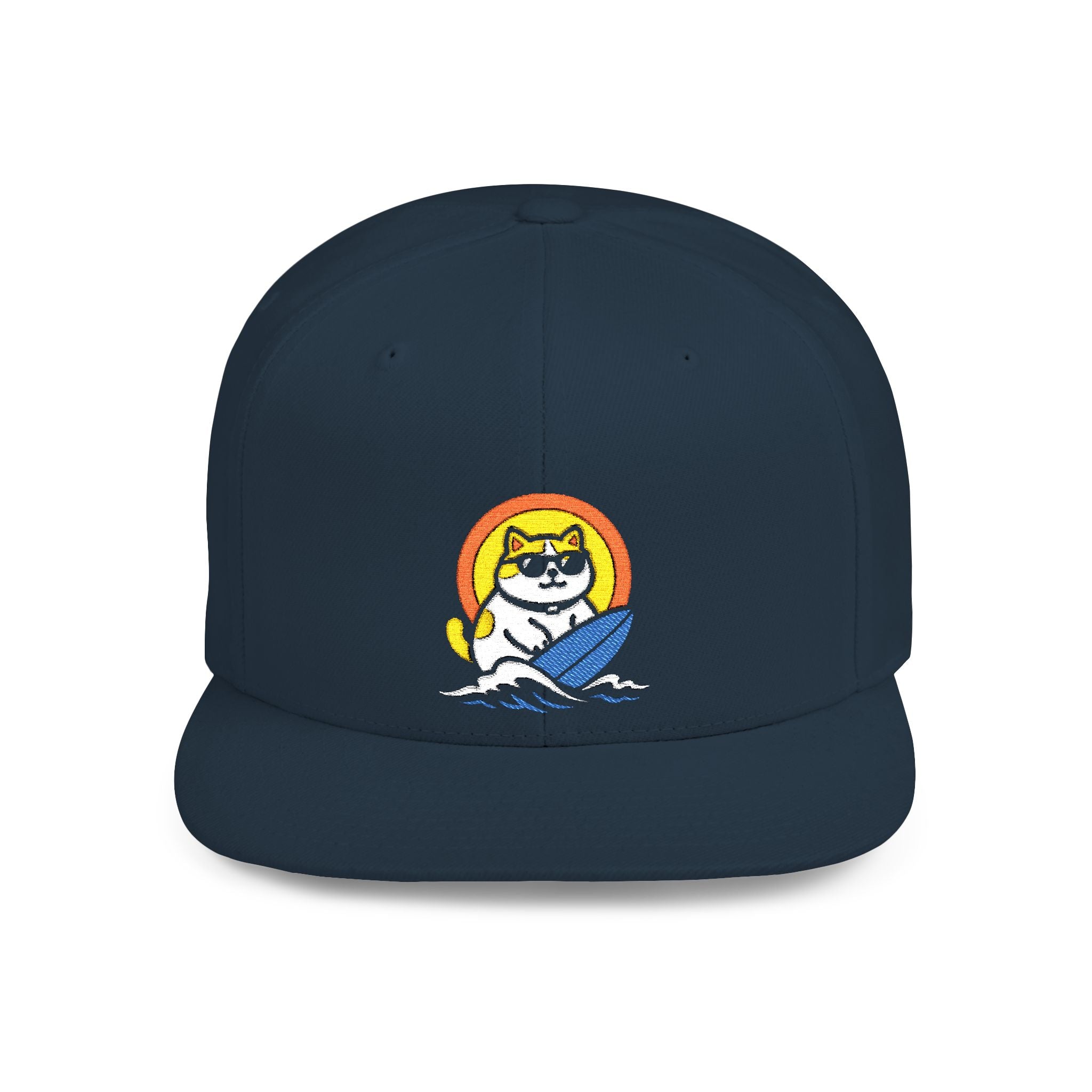 Chonky Tuxedo Surf Cat Snapback Hat
