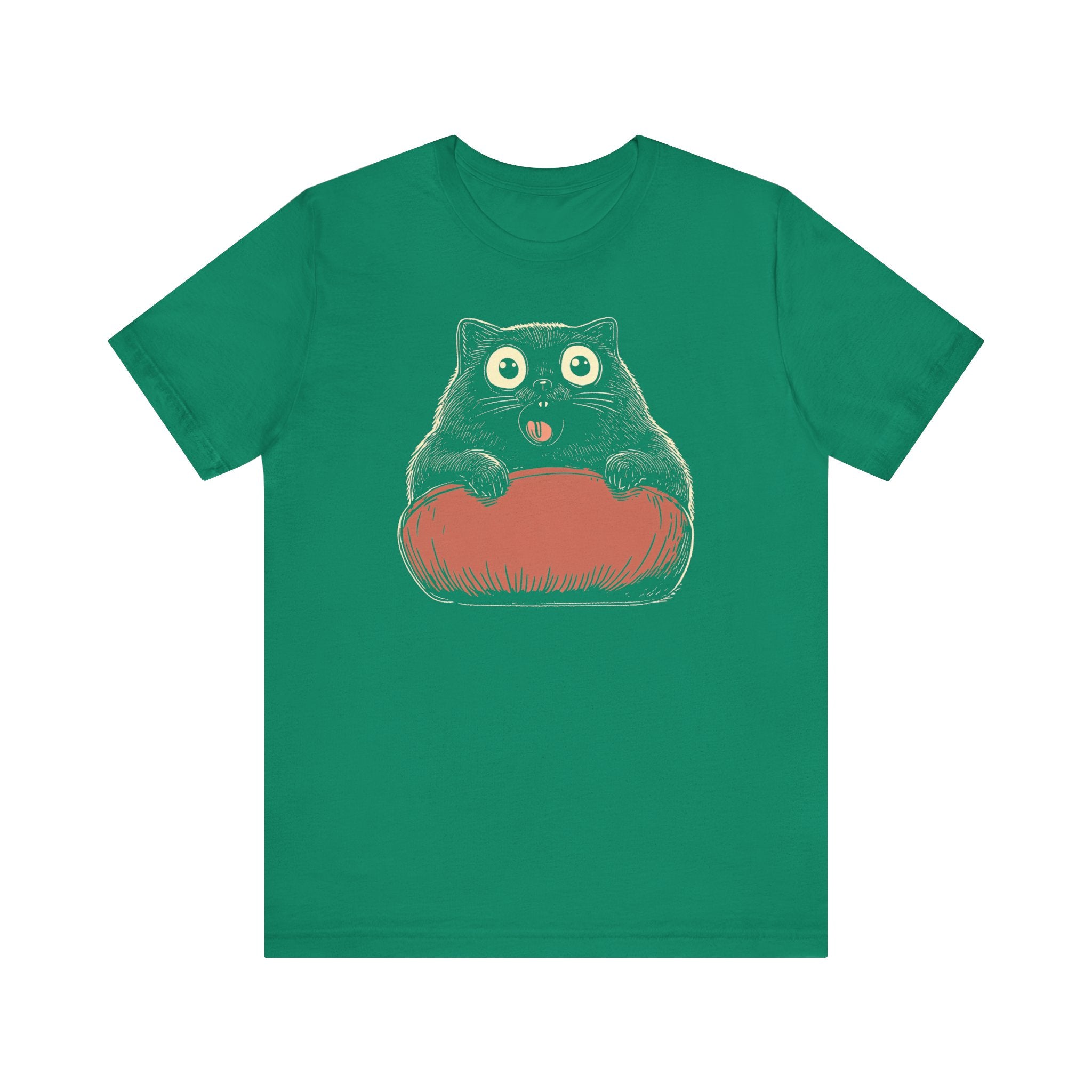Quirky Cat on Pillow Graphic Tee