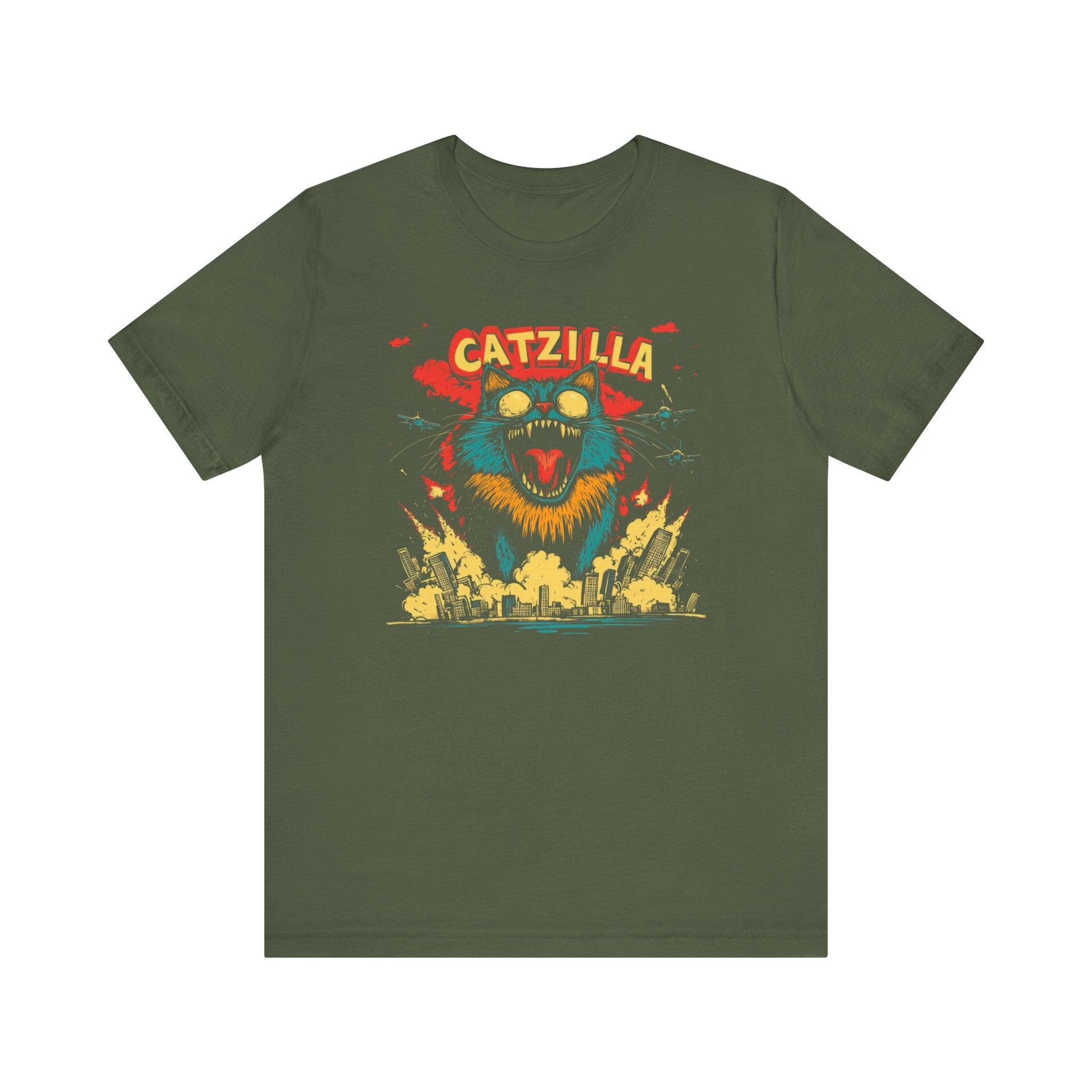 Catzilla City Destroyer T-Shirt Fierce Cat Graphic Design