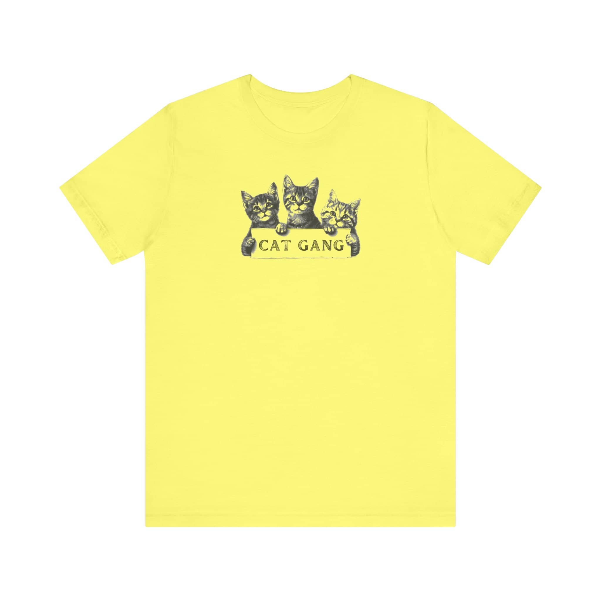 Cat Gang Shirt Funny Cat Lover Kitten Unisex Jersey Short Sleeve Tee