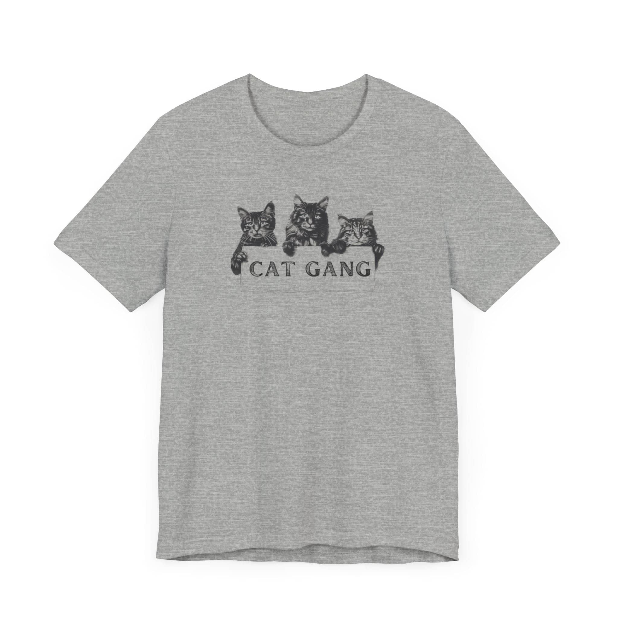Cat Gang Shirt Funny Cat Lover Unisex Jersey Short Sleeve Tee