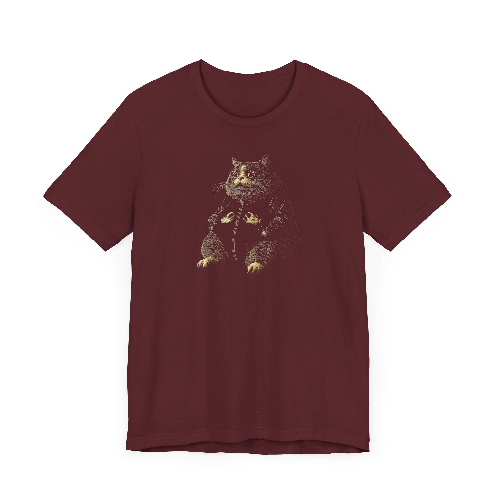 Chubby Cat Hoodie Graphic T-Shirt