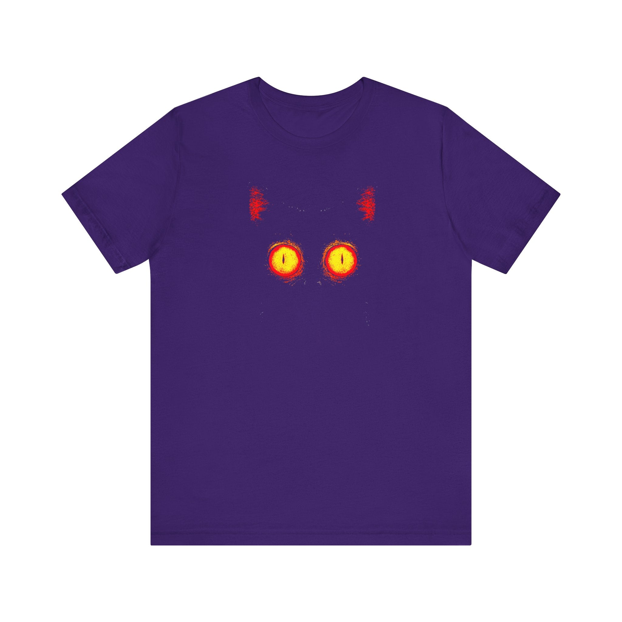 Glowing Cat Eyes T-Shirt – Mysterious Black Cat Tee