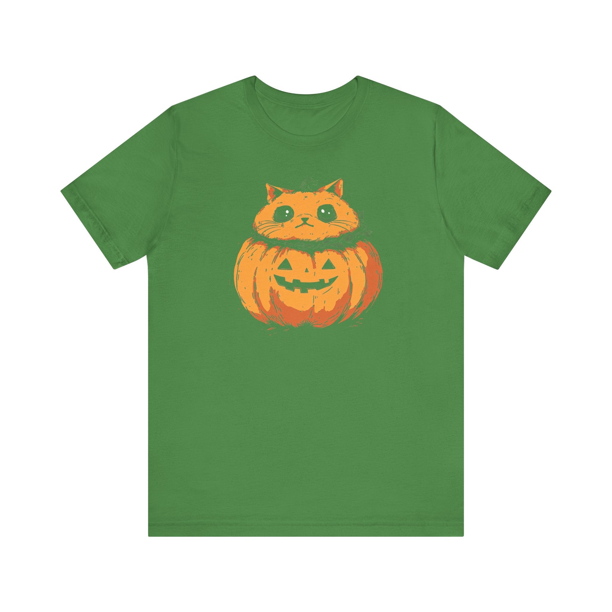 Pumpkin Cat T-Shirt - Cute Halloween Jack-o’-Lantern Kitty Design