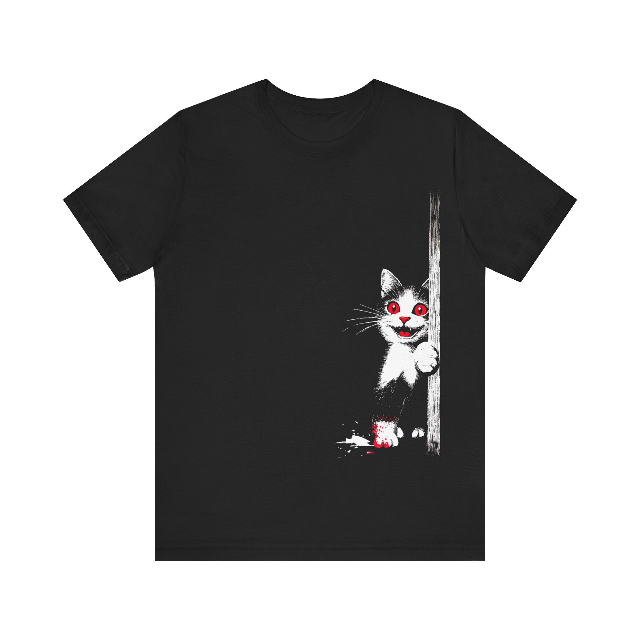 Peekaboo Cat T-Shirt Funny and Spooky Design