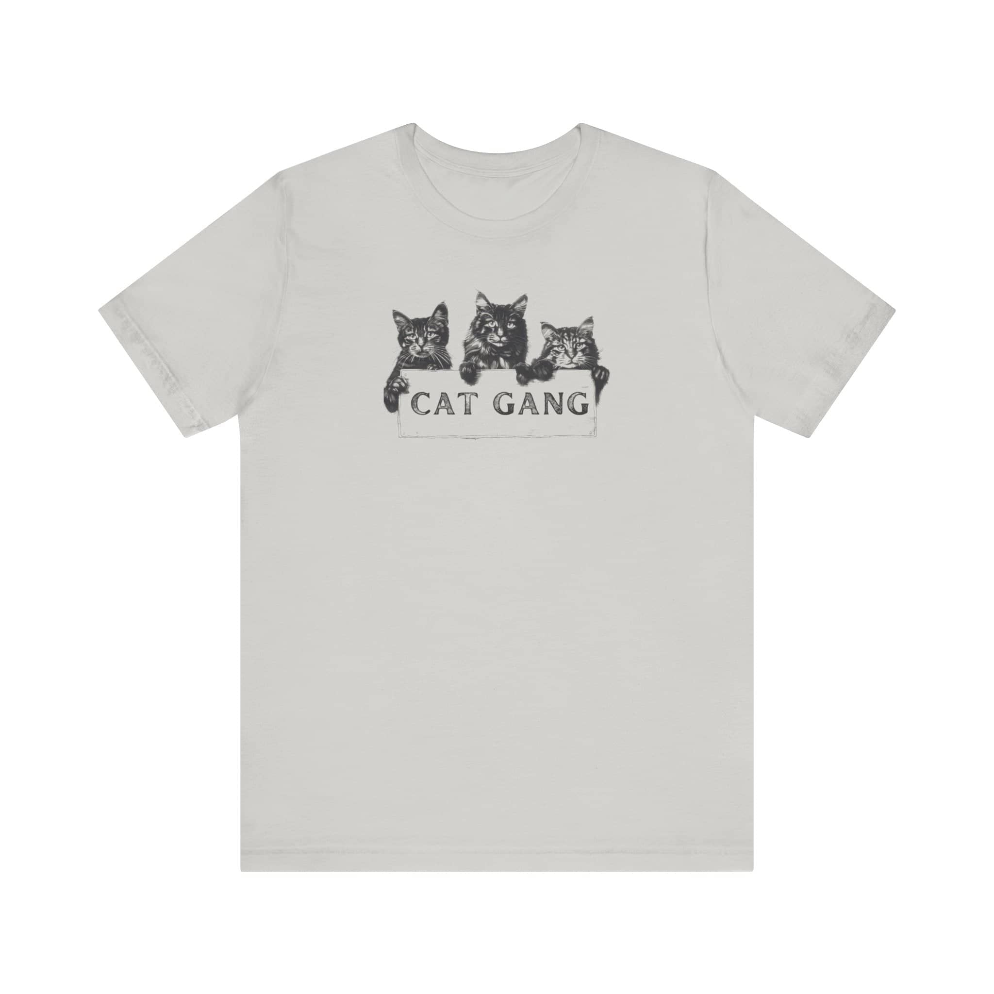 Cat Gang Shirt Funny Cat Lover Unisex Jersey Short Sleeve Tee