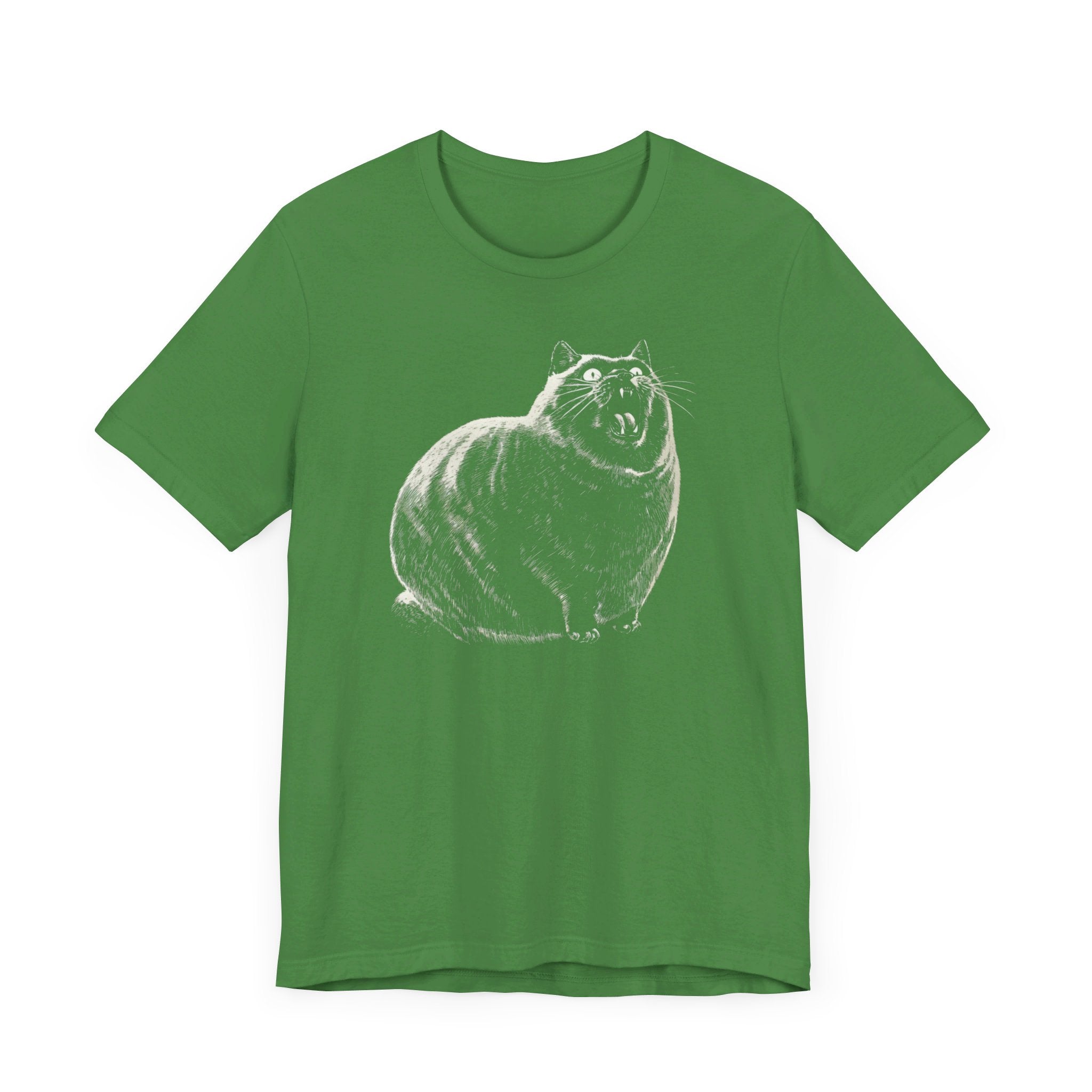 Yowling Chonky Cat Graphic T-Shirt Funny Cat Lover Tee