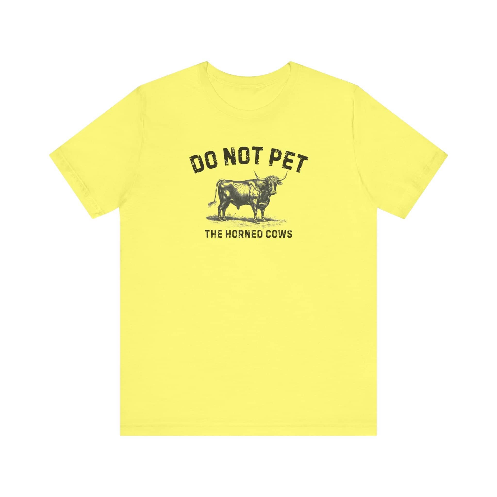 Do Not Pet The Horned Cows Shirt Funny Bull Lover Tee