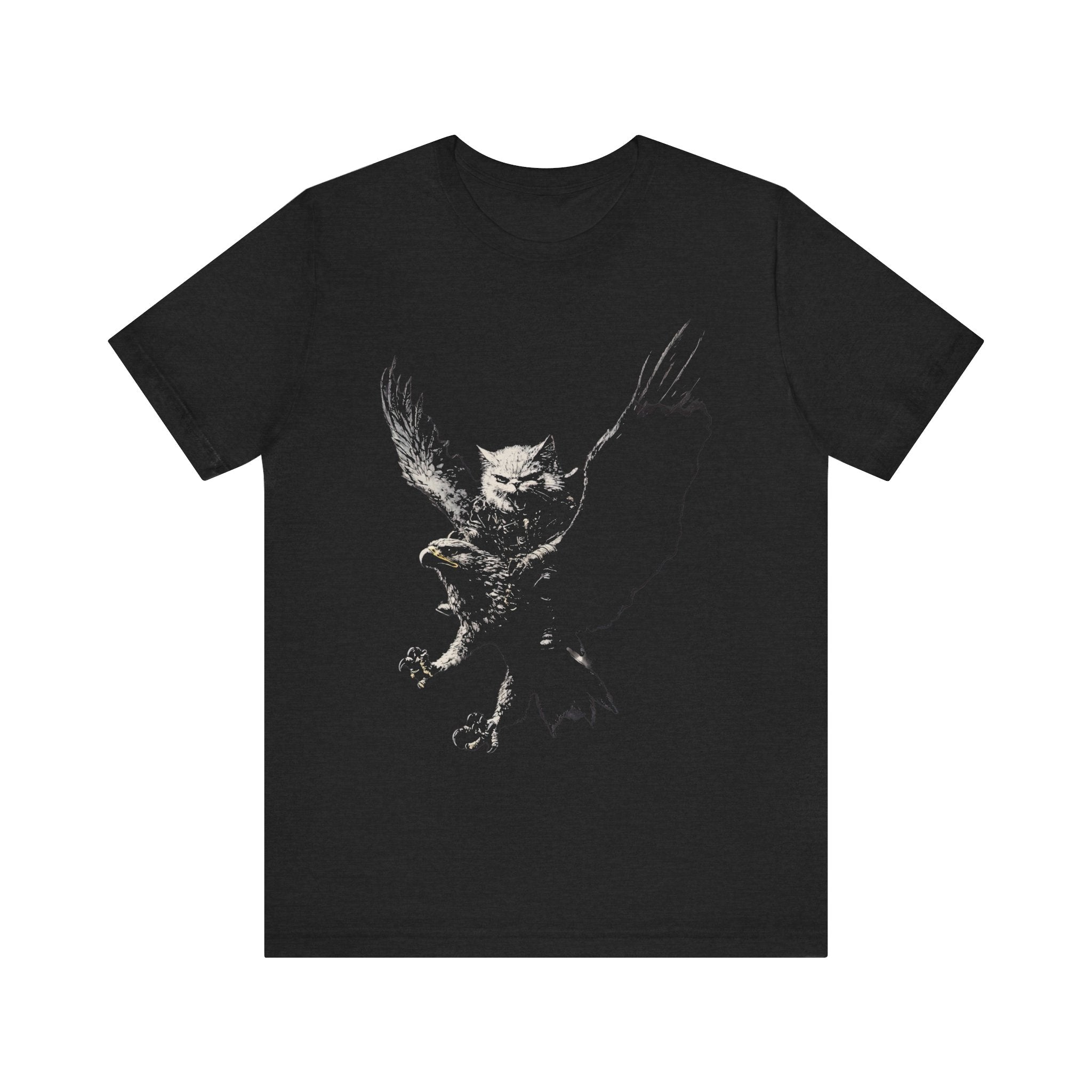 Epic Cat Eagle Graphic Tee – Bold Animal Battle Shirt