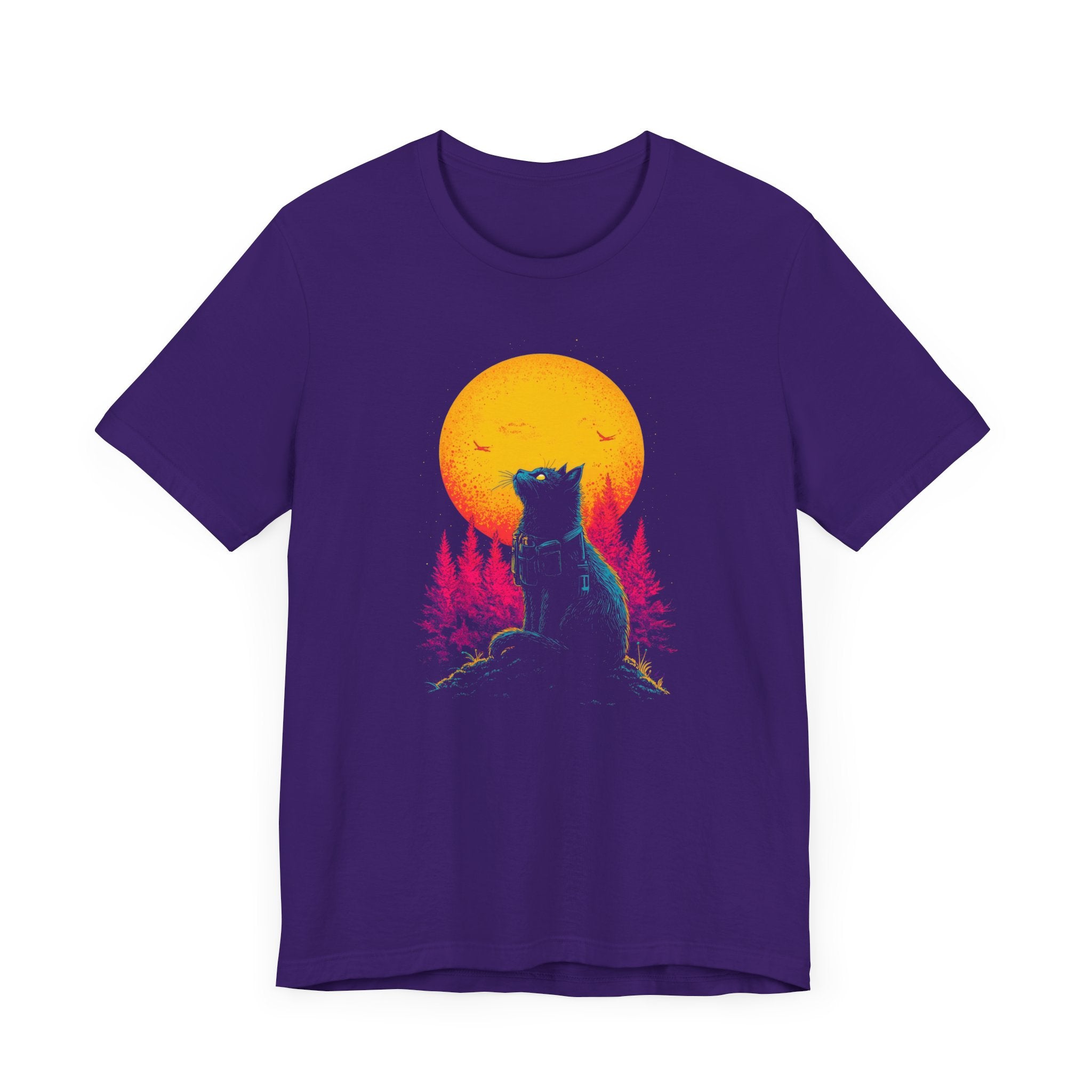 Moonlit Adventure Cat T-Shirt