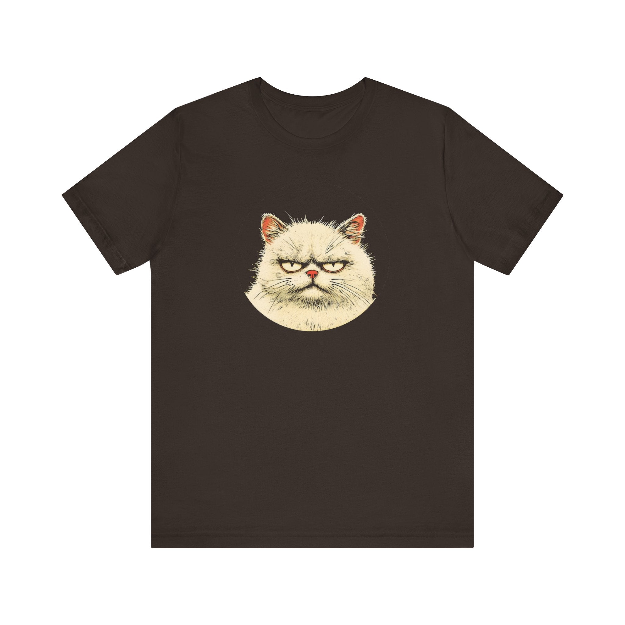 Grumpy Persian Cat Graphic Tee – Vintage Style Cat Lover Shirt