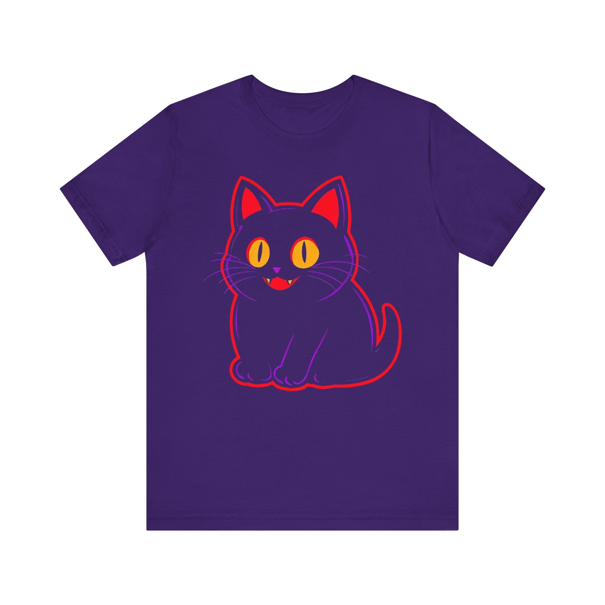 Neon Black Cat Graphic Tee