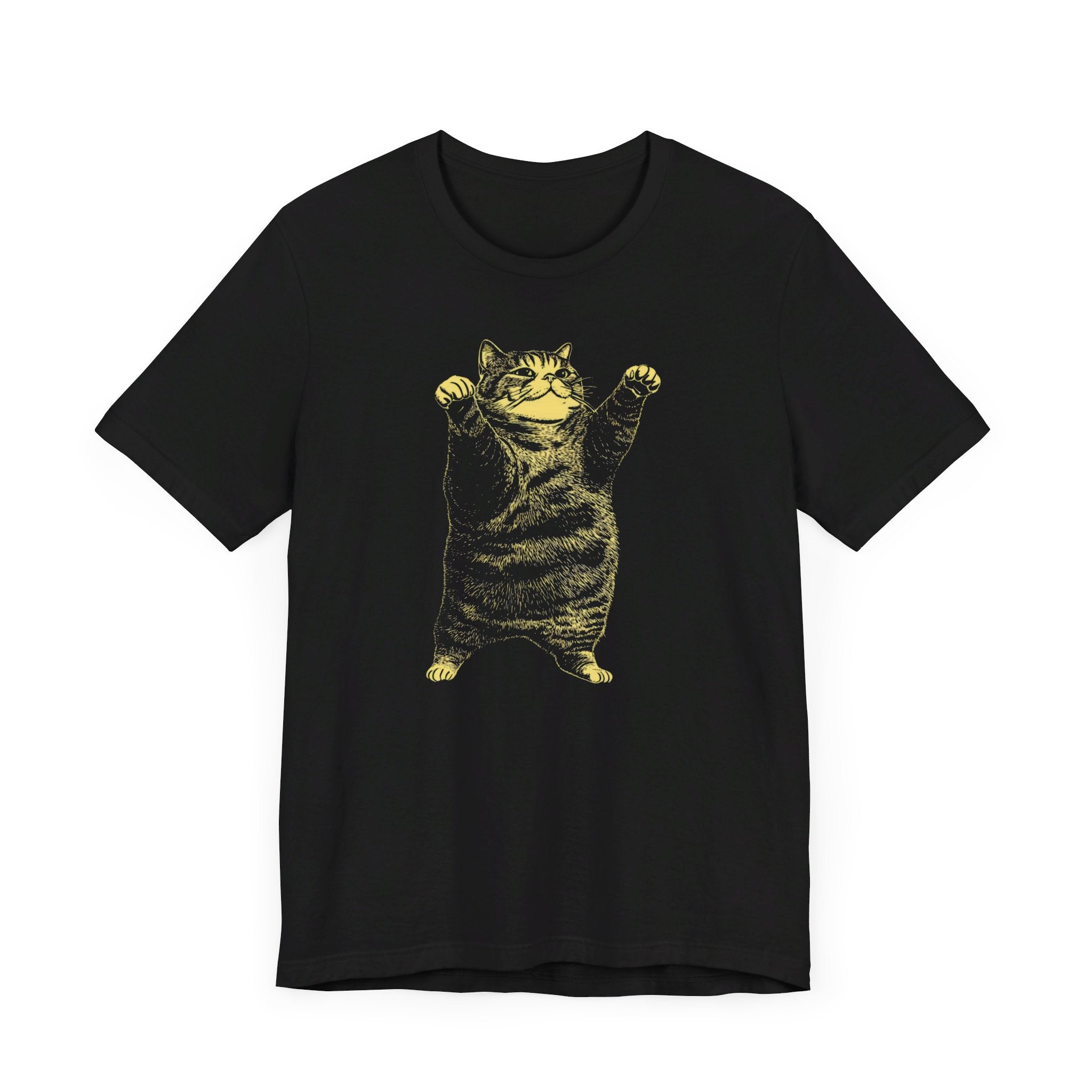 Stretching Cat T-Shirt - Funny Feline Pose Design