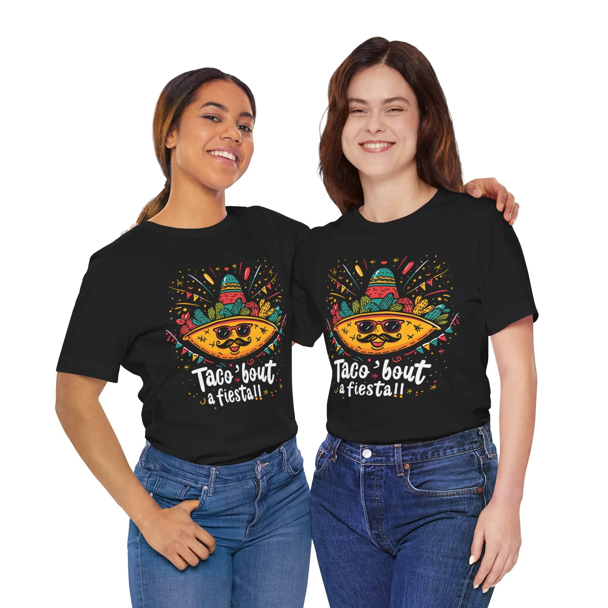 Fiesta Forever - 'Taco 'bout a Fiesta!' Party T-Shirt Unisex Jersey Short Sleeve Tee