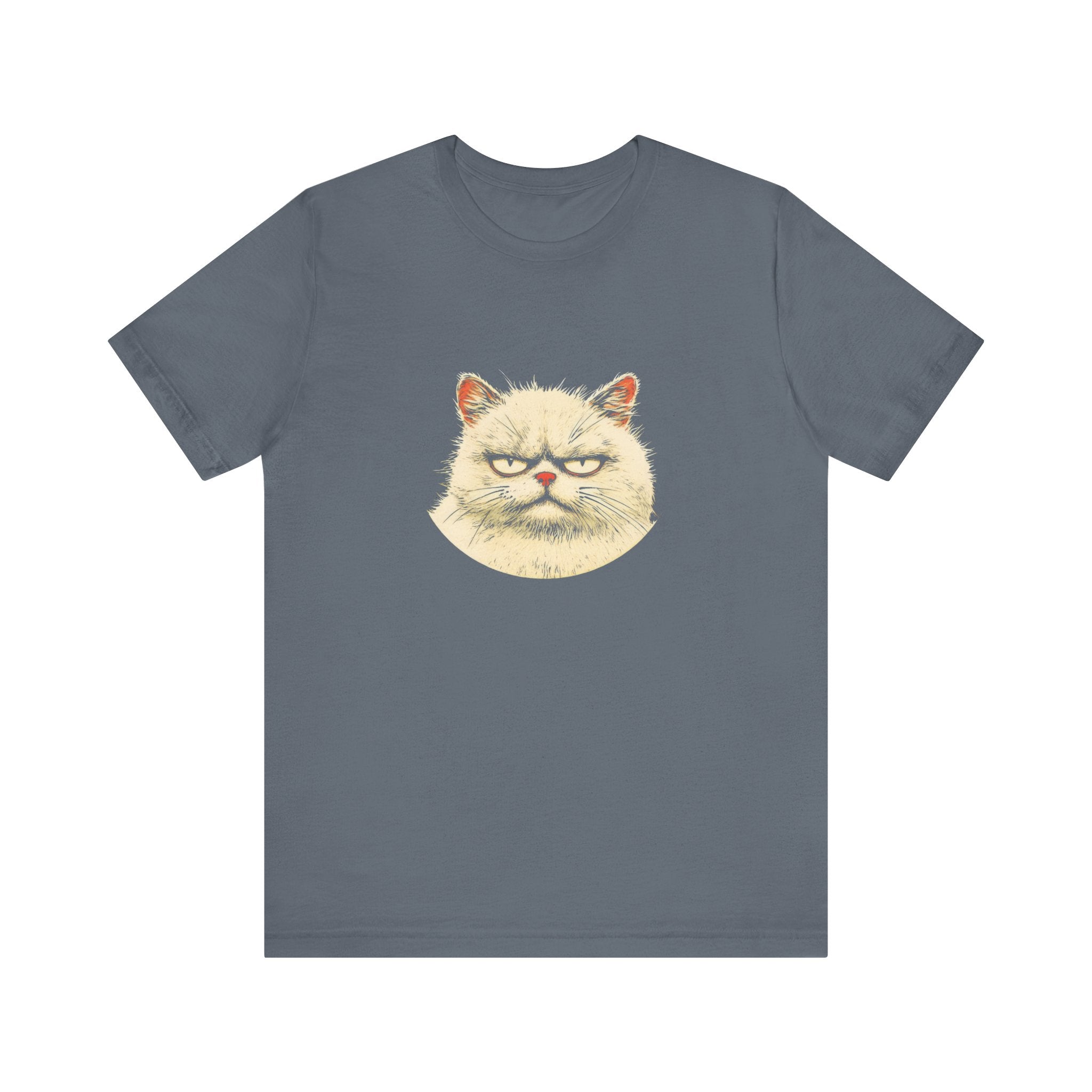 Grumpy Persian Cat Graphic Tee – Vintage Style Cat Lover Shirt